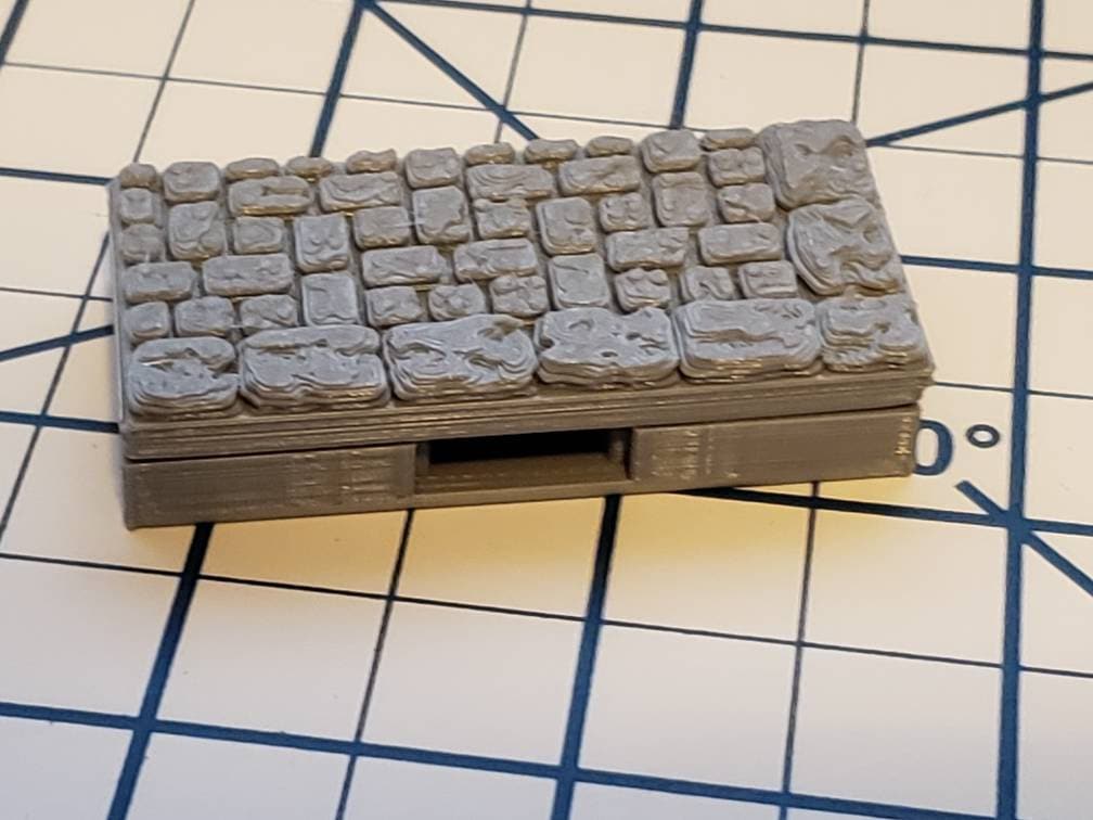 Street Sidewalk Brick Floor Tiles - OpenLock or DragonLock - Openforge - DND - Pathfinder - Dungeons & Dragons - RPG - Tabletop - 28 mm / 1"