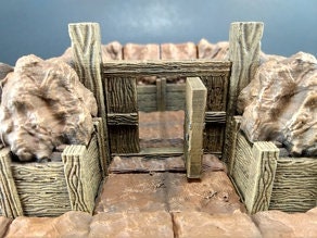 Mine Wall Doors - OpenLock or DragonLock - Openforge - DND - Pathfinder - Dungeons & Dragons - RPG - Tabletop - 28 mm / 1"