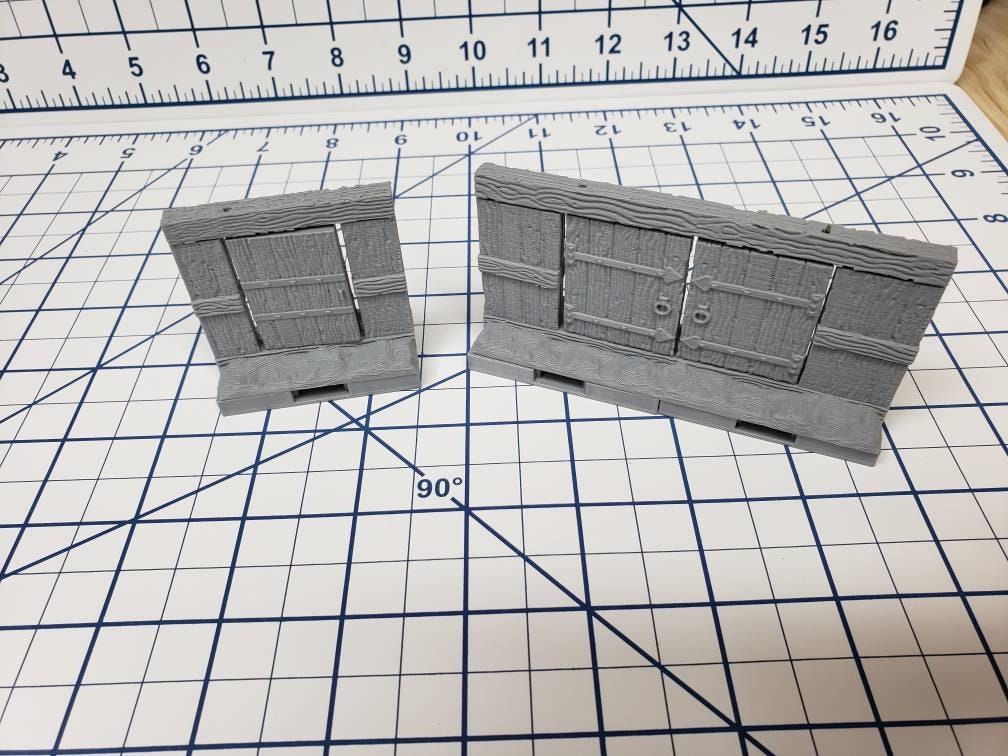 Mine Wall Doors - OpenLock or DragonLock - Openforge - DND - Pathfinder - Dungeons & Dragons - RPG - Tabletop - 28 mm / 1"