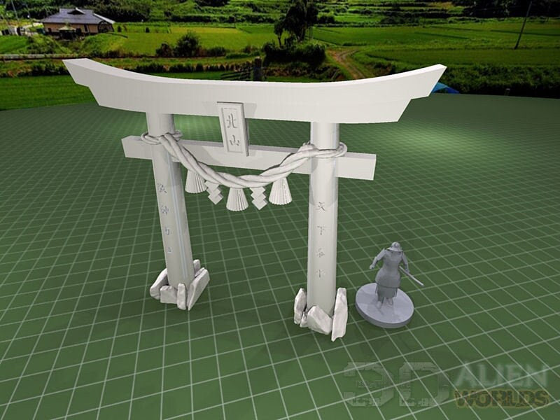 Samurai Tori Gates - DND - Pathfinder - Dungeons & Dragons - - Test of Honour - RPG - Tabletop - 28 mm / 1"