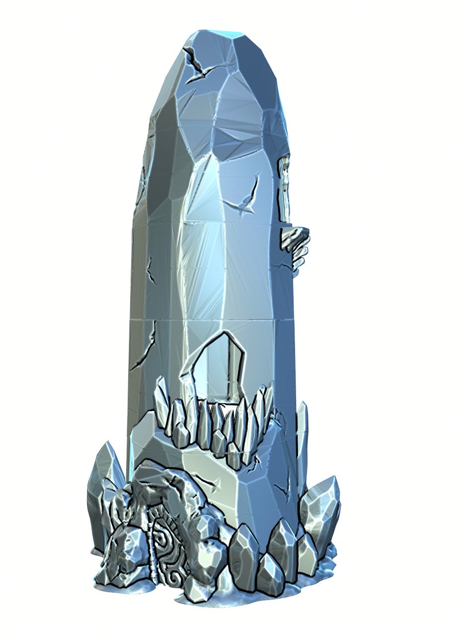 Crystal Shard Tower - Wilds of Wintertide - EC3D - Openforge - DND - Pathfinder - Dungeons & Dragons - RPG - 28 mm / 1"