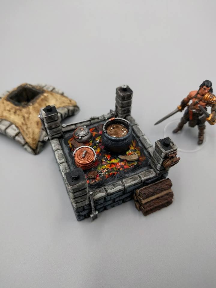 Cooking Heart - OpenForge - DND - Pathfinder - RPG - Dungeon & Dragons - 28 mm / 1" Scale - Dungeon and Map Accessories