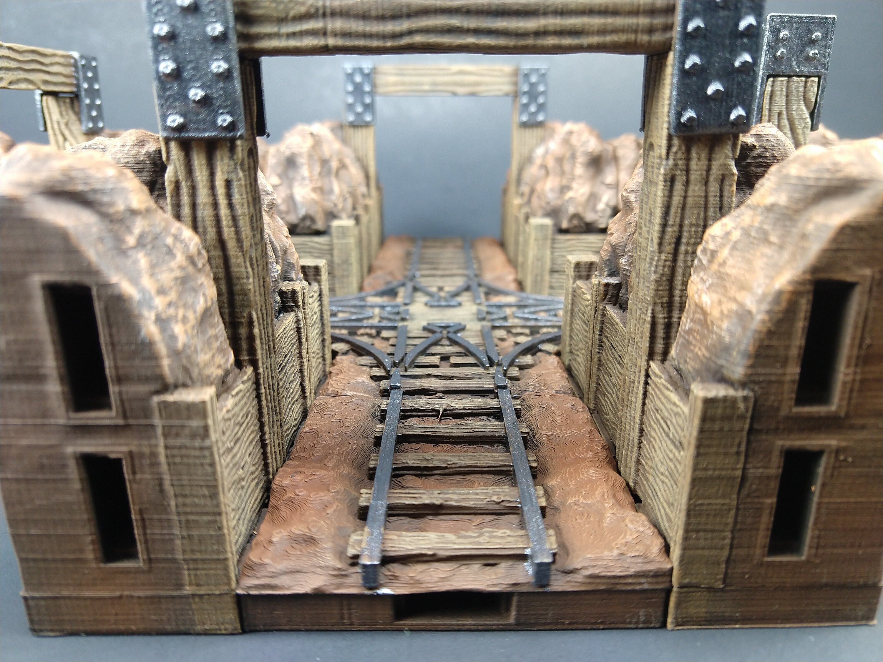 Mine Cart Floor Tiles - OpenLock or DragonLock - Openforge - DND - Pathfinder - Dungeons & Dragons - RPG - Tabletop - 28 mm / 1"