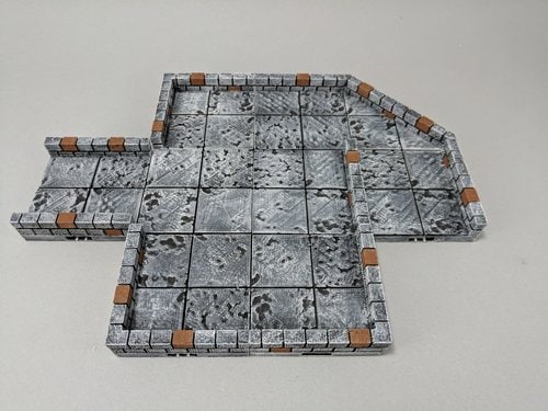 True Tiles - Cut Stone Deluxe Set 75 Tiles! - OpenLock - DND - Pathfinder - Dungeons & Dragons - Terrain - RPG - Tabletop - 28 mm / 1"