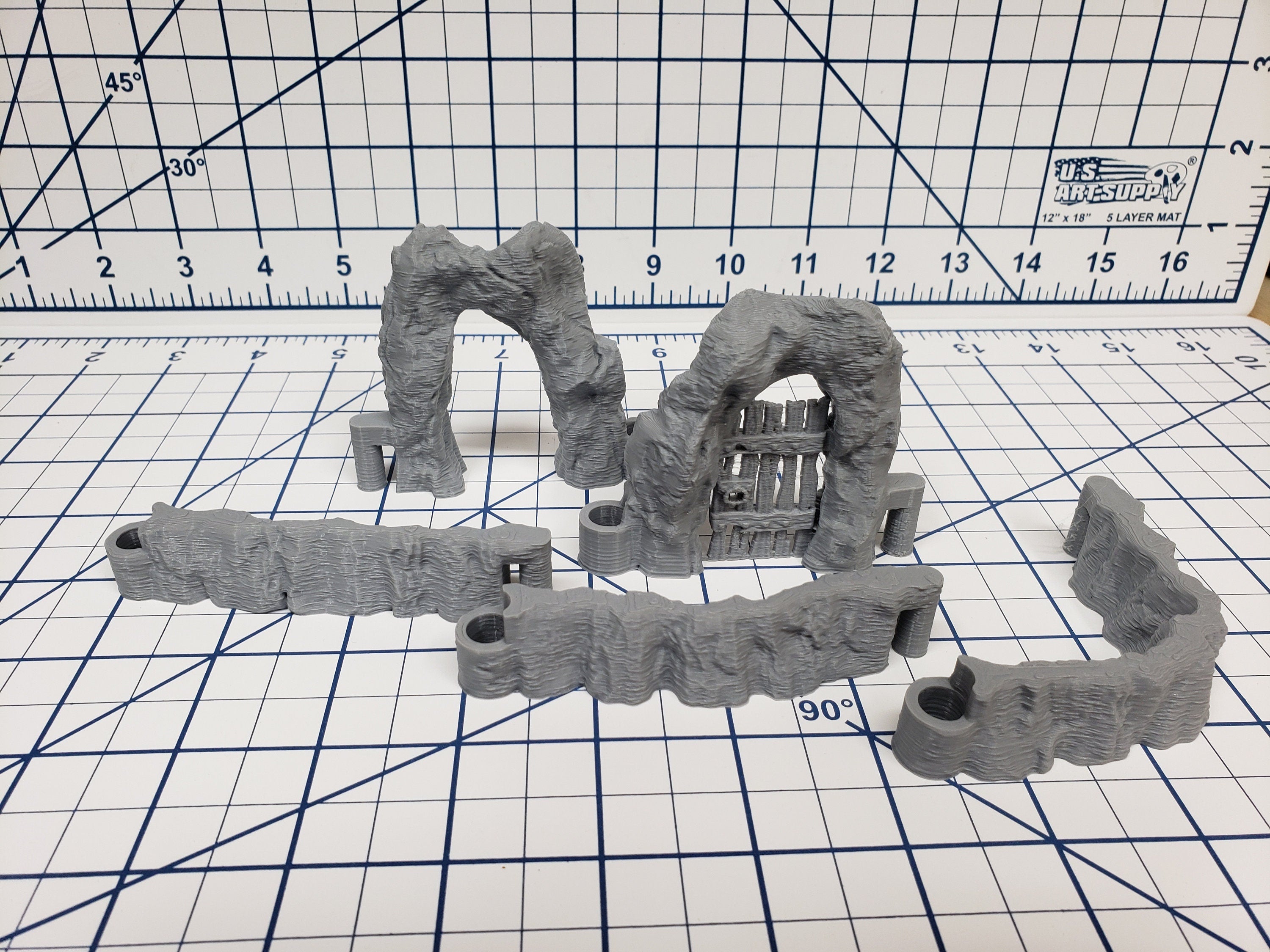 DungeonSticks - Dry Caverns Starter Set 25 Tiles! - DND - Pathfinder - Dungeons & Dragons - Terrain - RPG - Tabletop - 28 mm / 1"