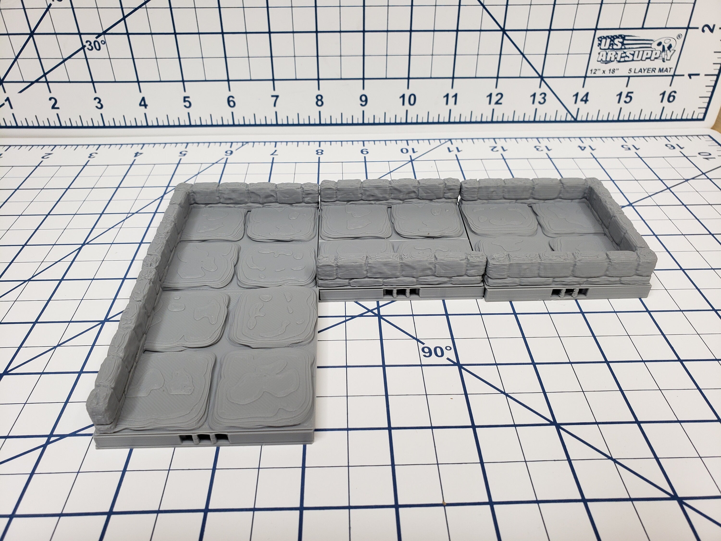 True Tiles - Dungeon Stone Starter Set 50 Tiles! - OpenLock - DND - Pathfinder - Dungeons & Dragons - Terrain - RPG - Tabletop - 28 mm / 1"