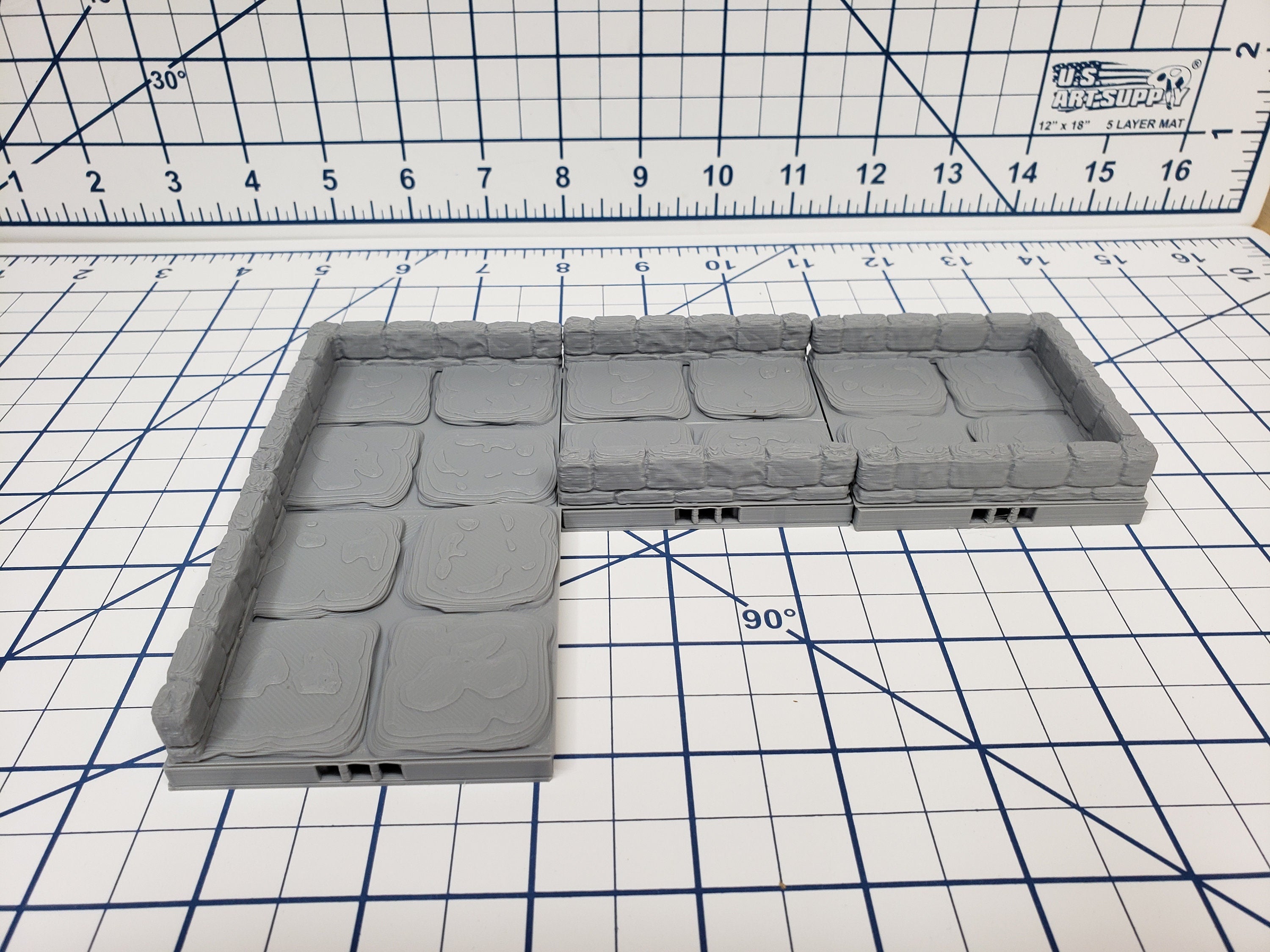 True Tiles - Dungeon Stone Premium Set 125 Tiles! - OpenLock - DND - Pathfinder - Dungeons & Dragons - Terrain - RPG - Tabletop - 28 mm / 1"