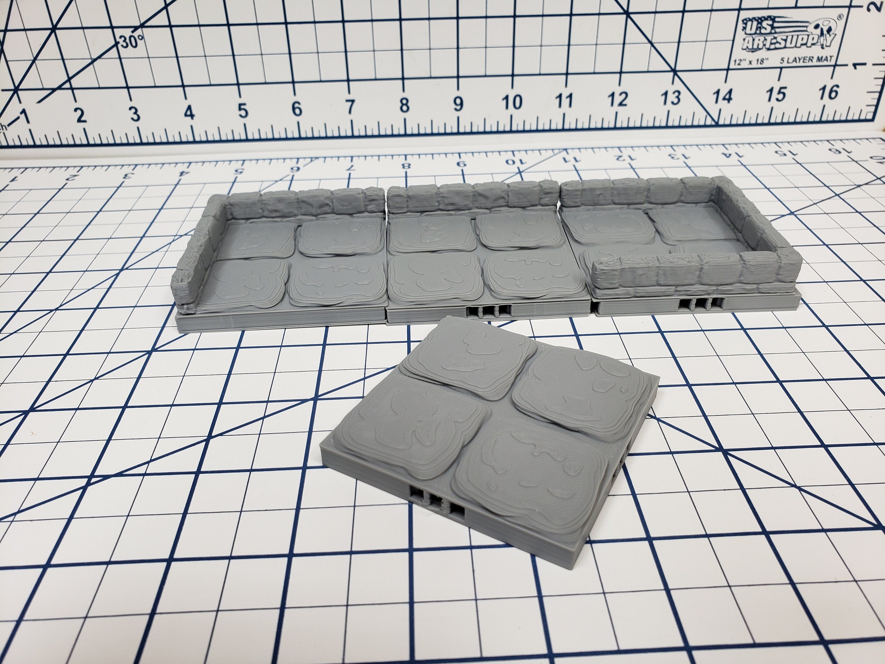 True Tiles - Dungeon Stone Extreme Set 150 Tiles! - OpenLock - DND - Pathfinder - Dungeons & Dragons - Terrain - RPG - Tabletop - 28 mm / 1"