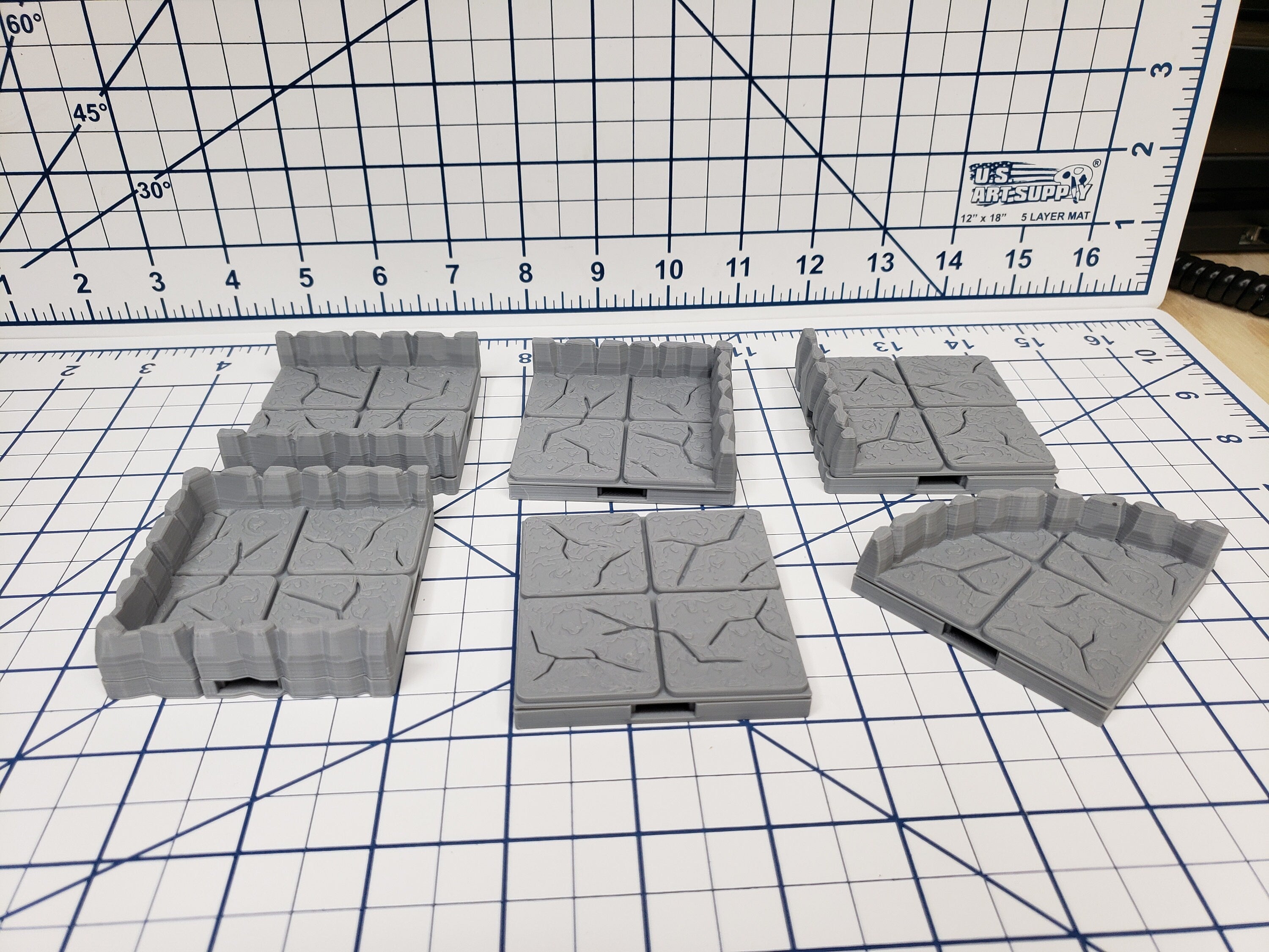 True Tiles - Ice Tiles Starter Set 50 Tiles! - OpenLock - DND - Pathfinder - Dungeons & Dragons - Terrain - RPG - Tabletop - 28 mm / 1"