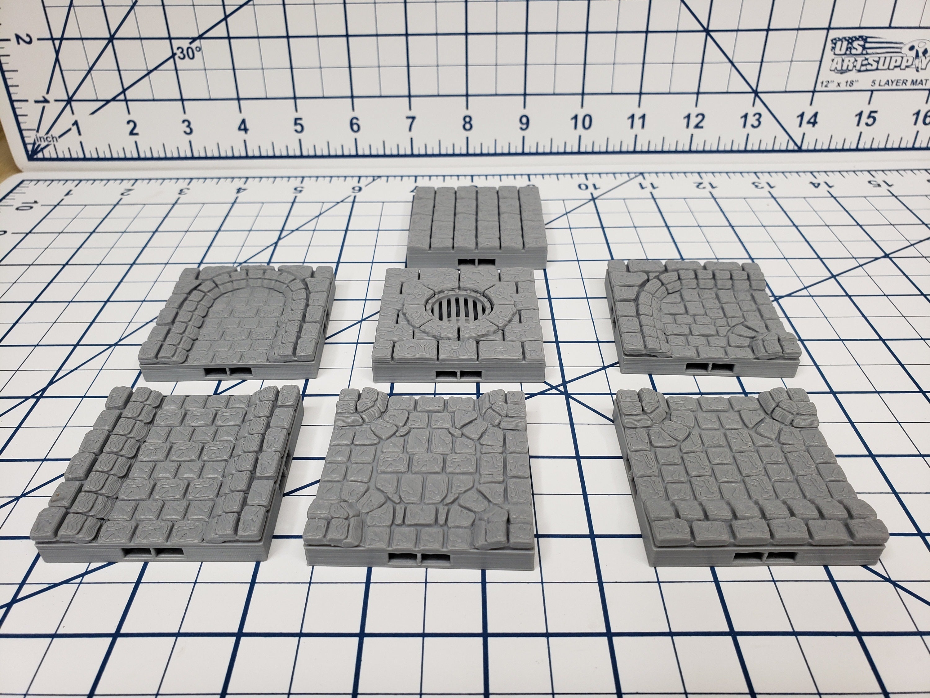 Sewer Tiles - DragonLock - DND - Pathfinder - RPG - Dungeon & Dragons - 28 mm / 1" - Fat Dragon Games