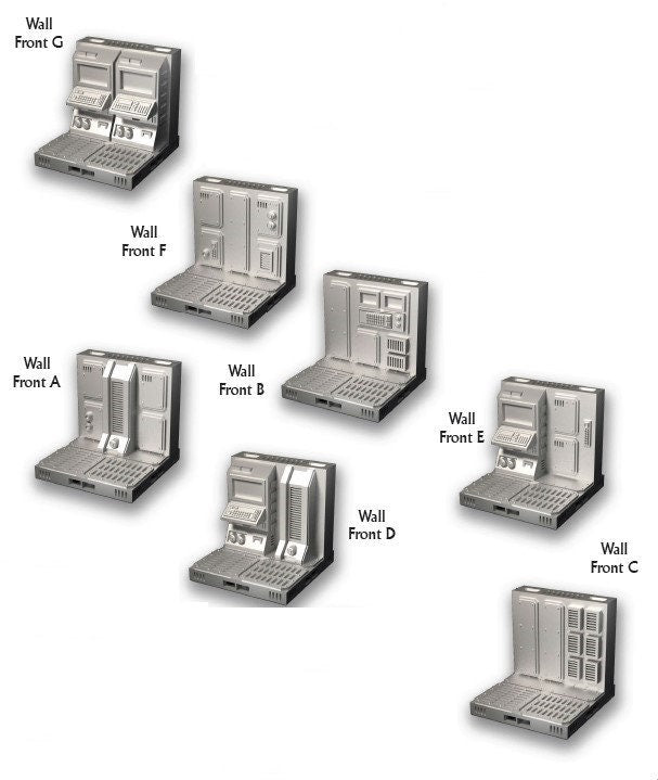 Wall Tiles - SciFi - Fat Dragon Games - DragonLock - DND - Pathfinder - RPG - Terrain - Space - Science Fiction 28 mm / 1"