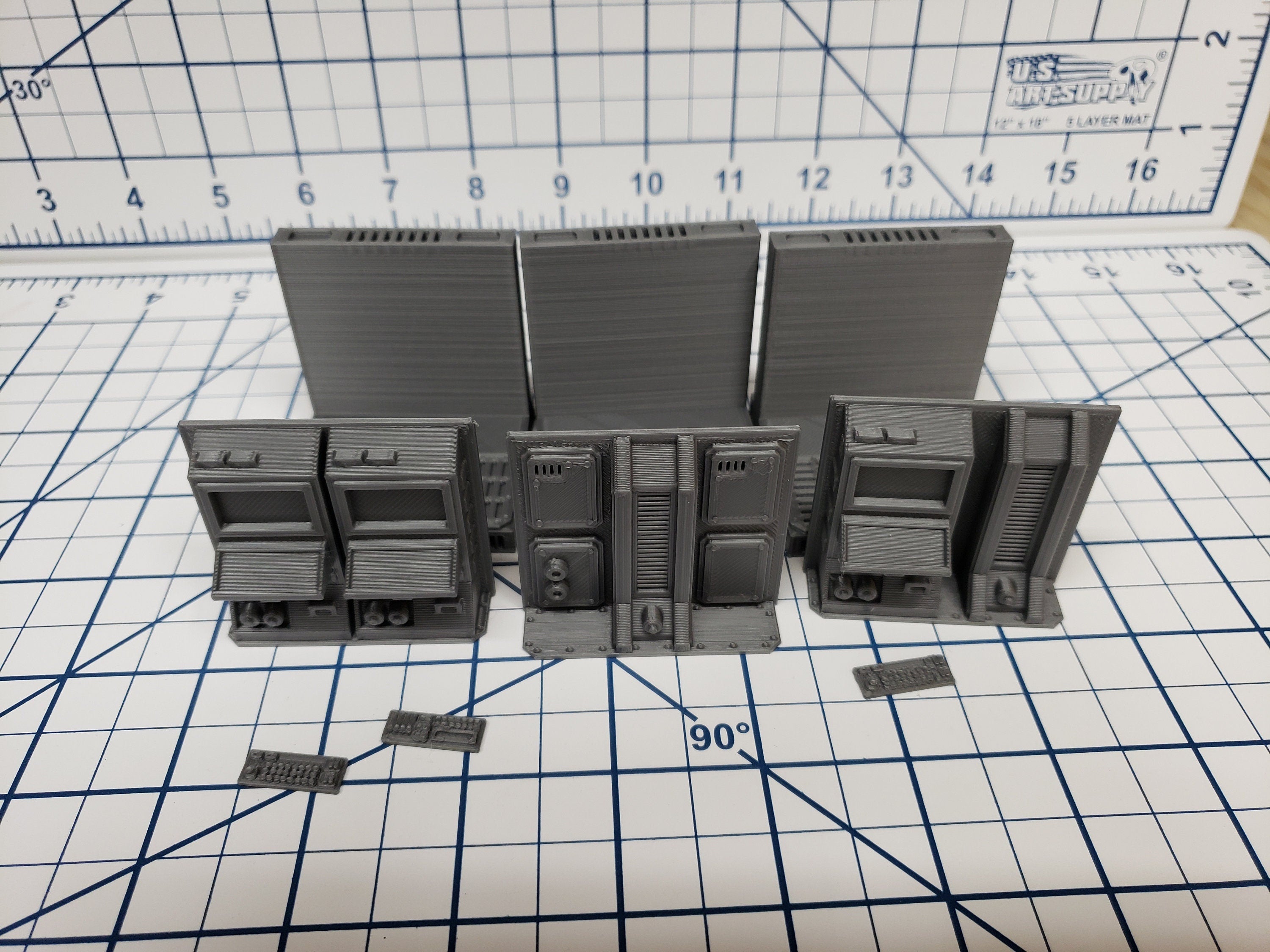 Wall Tiles - SciFi - Fat Dragon Games - DragonLock - DND - Pathfinder - RPG - Terrain - Space - Science Fiction 28 mm / 1"