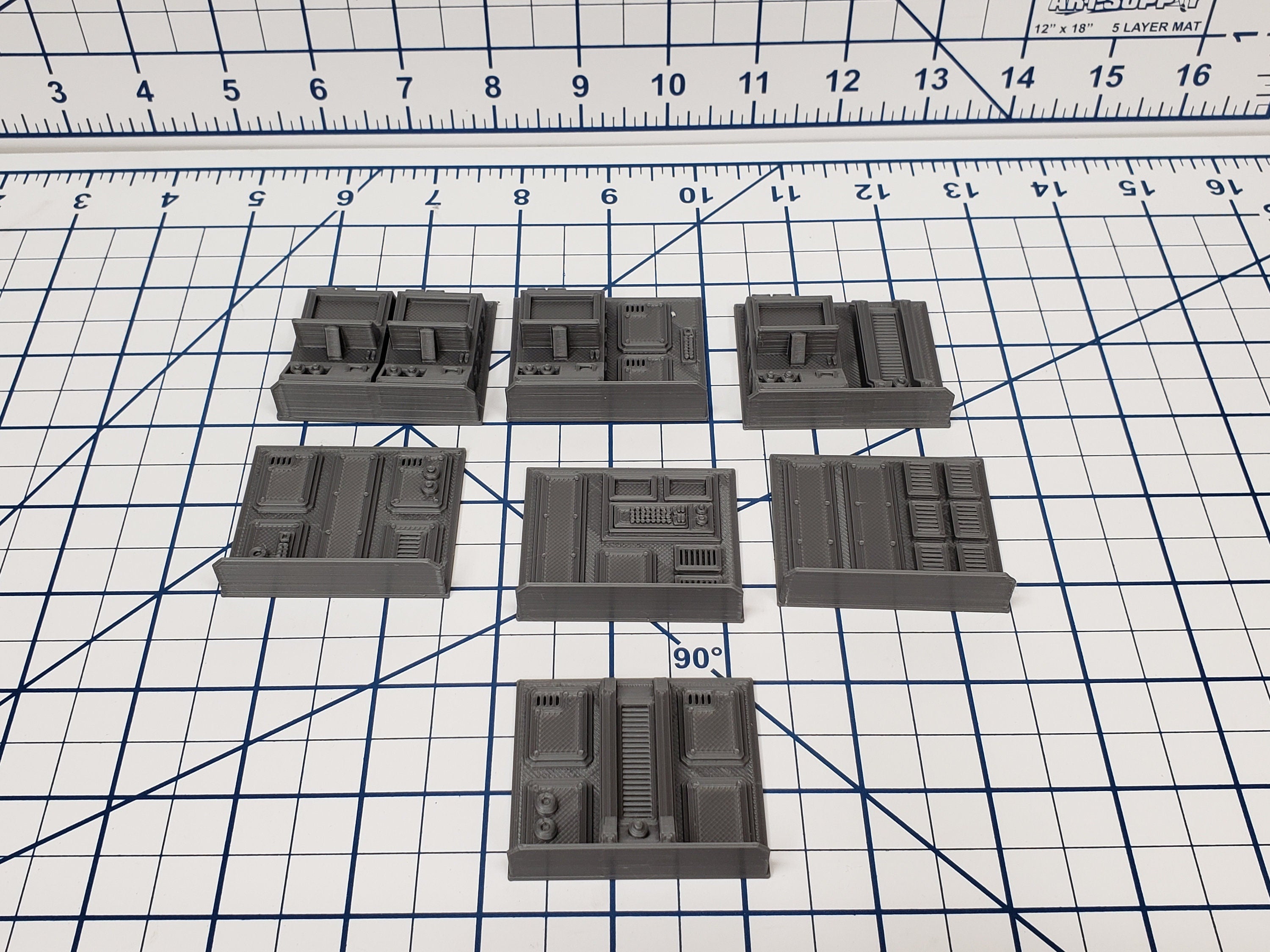 Wall Tiles - SciFi - Fat Dragon Games - DragonLock - DND - Pathfinder - RPG - Terrain - Space - Science Fiction 28 mm / 1"