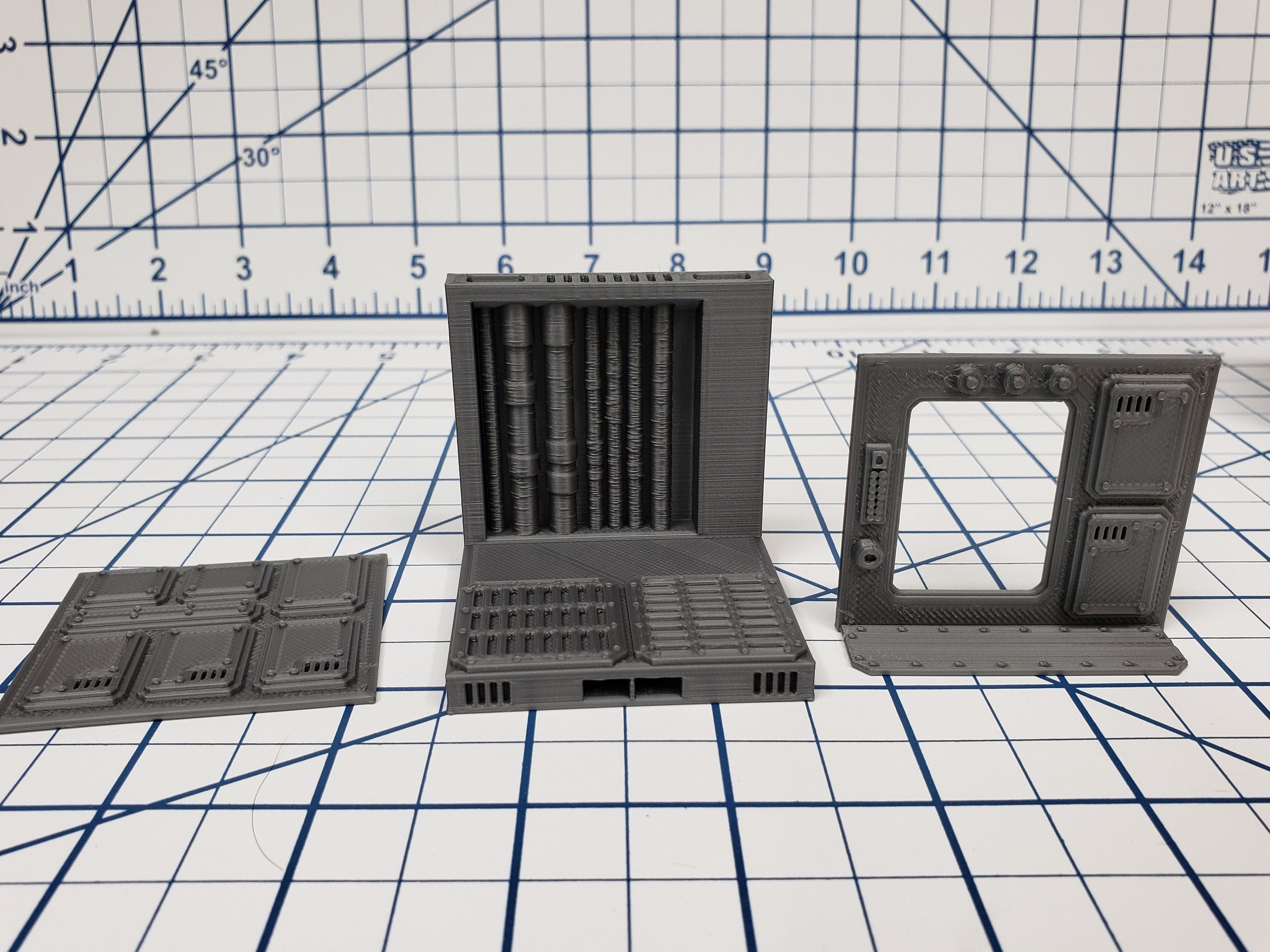 Wall Tiles - SciFi - Fat Dragon Games - DragonLock - DND - Pathfinder - RPG - Terrain - Space - Science Fiction 28 mm / 1"