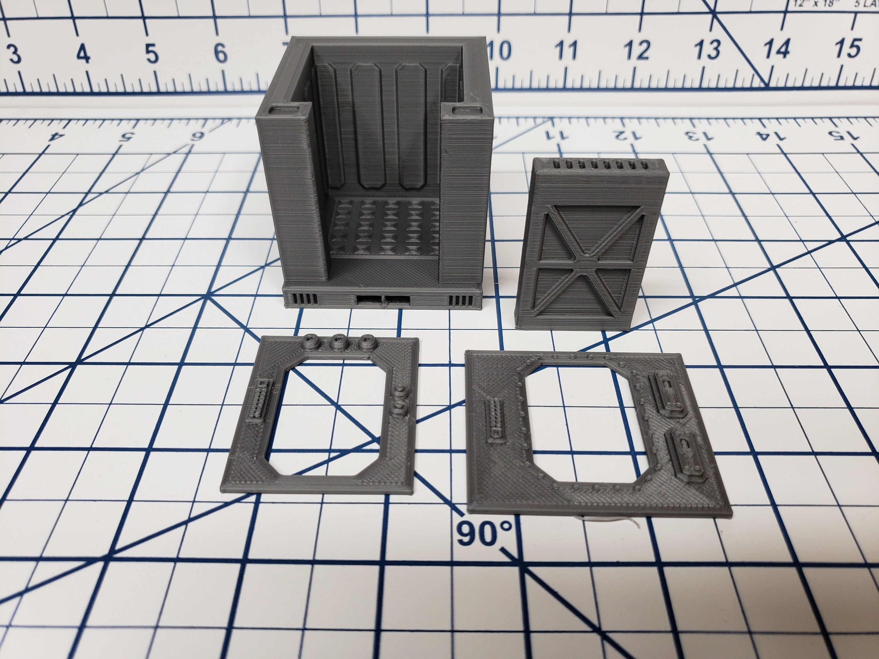 Turbo Lift - SciFi - Fat Dragon Games - DragonLock - DND - Pathfinder - RPG - Terrain - Space - Science Fiction 28 mm / 1"