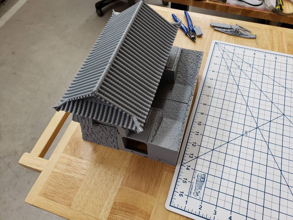 Samurai Gate Tower - DND - Pathfinder - Dungeons & Dragons - - Test of Honour - RPG - Tabletop - 28 mm / 1"