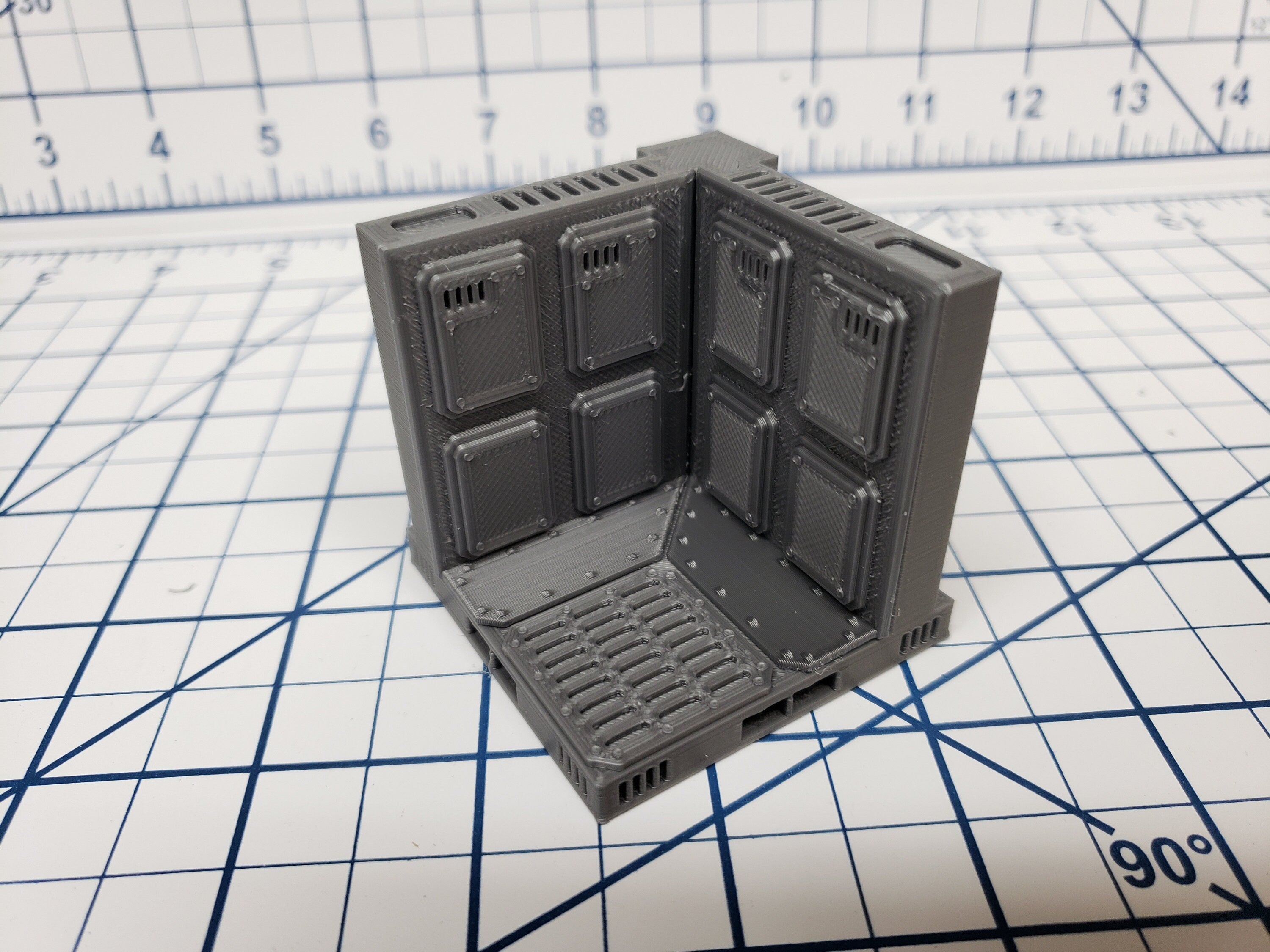 Corner Walls - SciFi - Fat Dragon Games - DragonLock - DND - Pathfinder - RPG - Terrain - Space - Science Fiction 28 mm / 1"