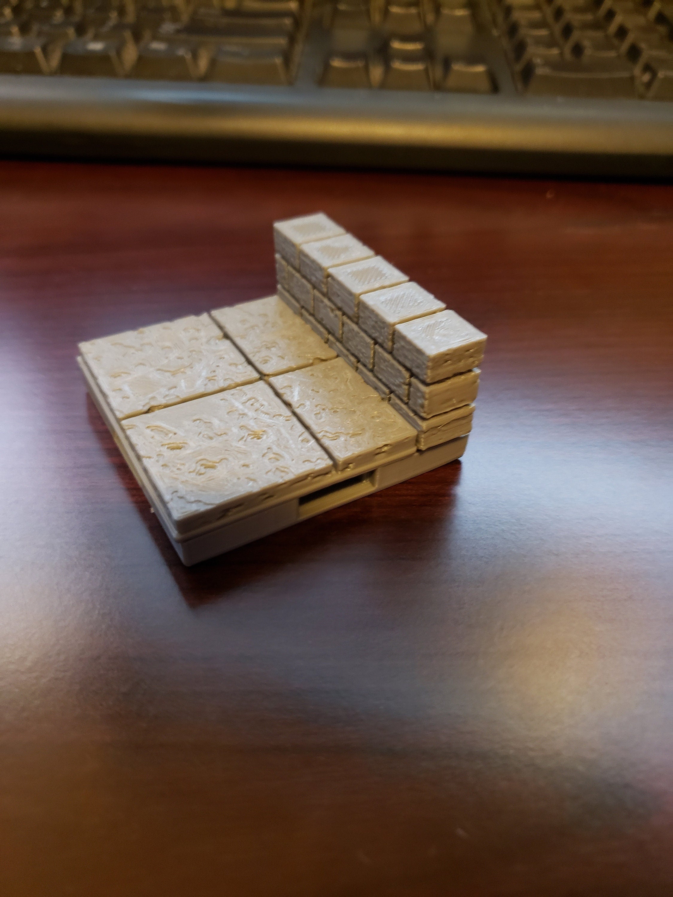 Cut Stone Low Wall Tiles - OpenLock or DragonLock - Openforge - DND - Pathfinder - Dungeons & Dragons - RPG - Tabletop - 28 mm / 1"