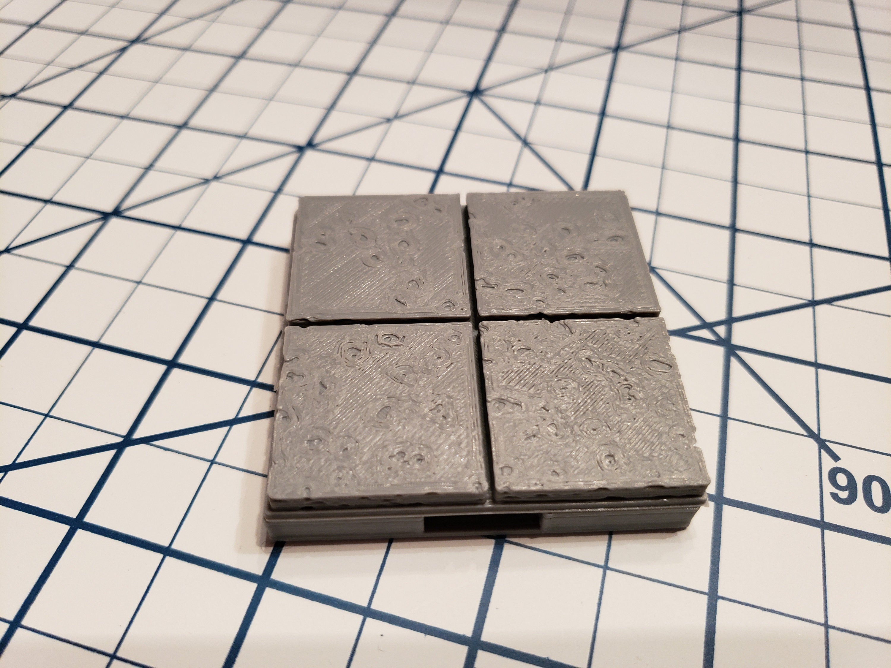 Cut Stone Square Floor Tiles - OpenLock or DragonLock - Openforge - DND - Pathfinder - Dungeons & Dragons - RPG - Tabletop - 28 mm / 1"
