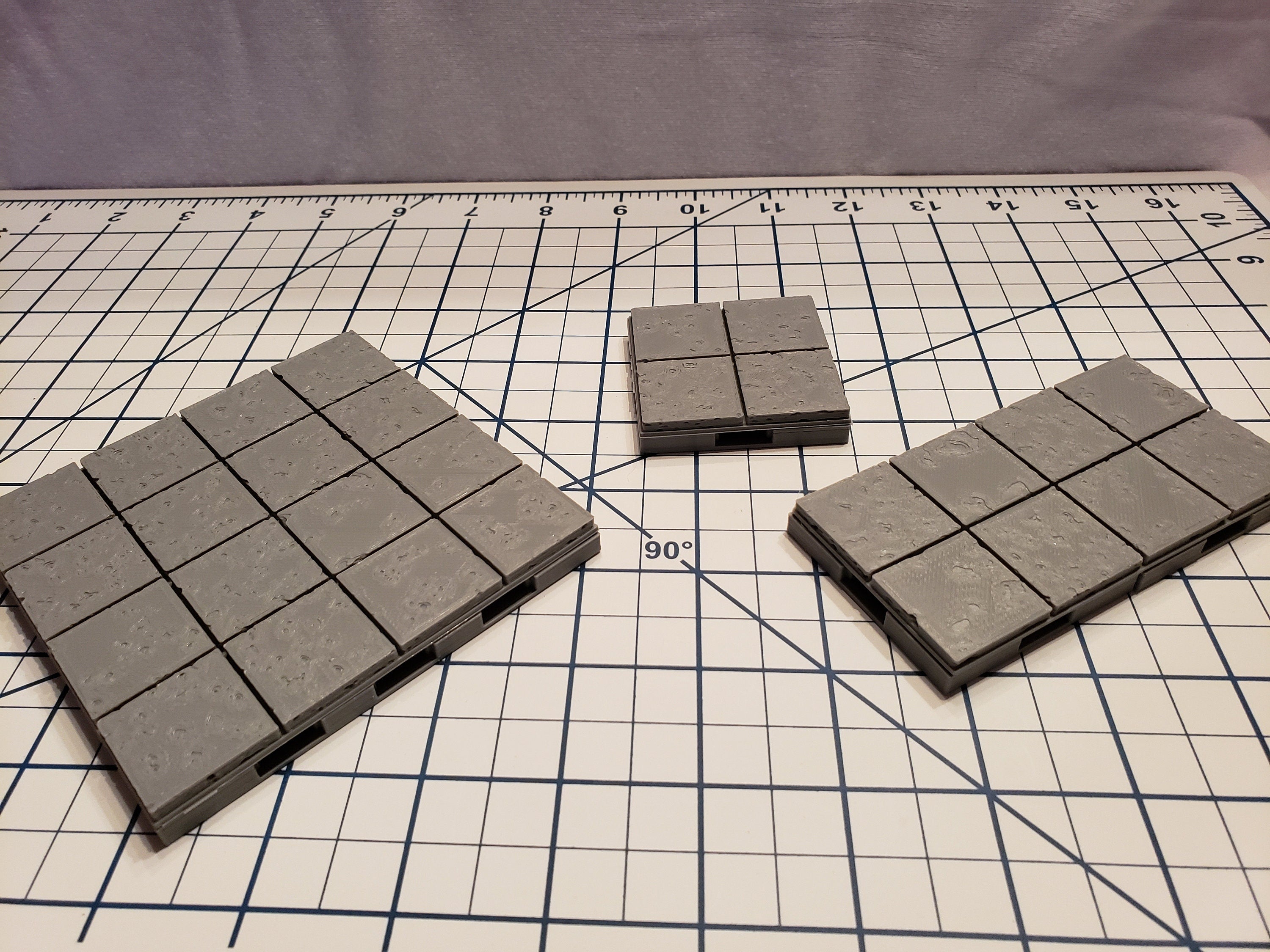Cut Stone Square Floor Tiles - OpenLock or DragonLock - Openforge - DND - Pathfinder - Dungeons & Dragons - RPG - Tabletop - 28 mm / 1"