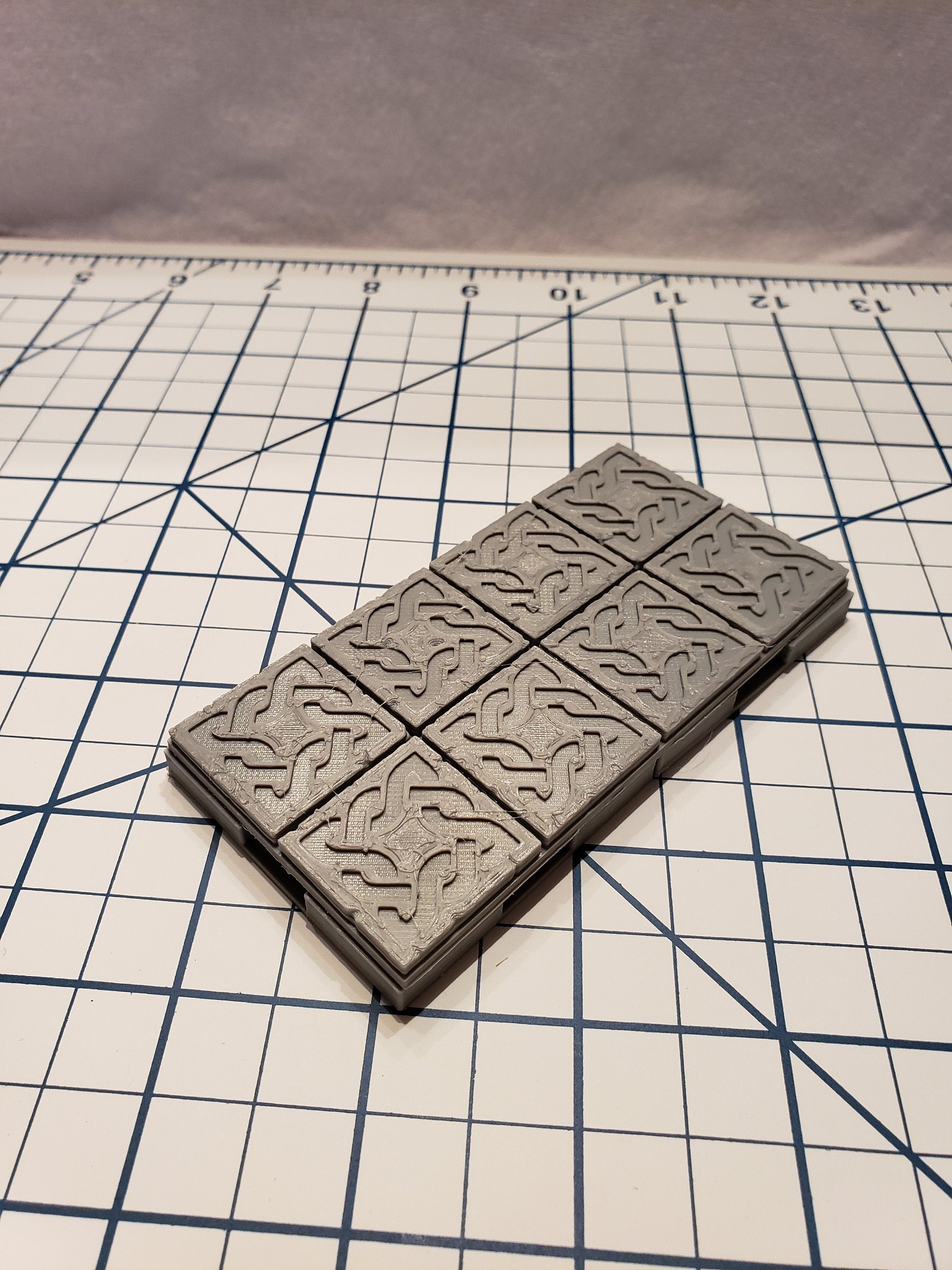Dwarven Hall Floor Tiles - OpenLock or DragonLock - Openforge - DND - Pathfinder - Dungeons & Dragons - RPG - Tabletop - 28 mm / 1"