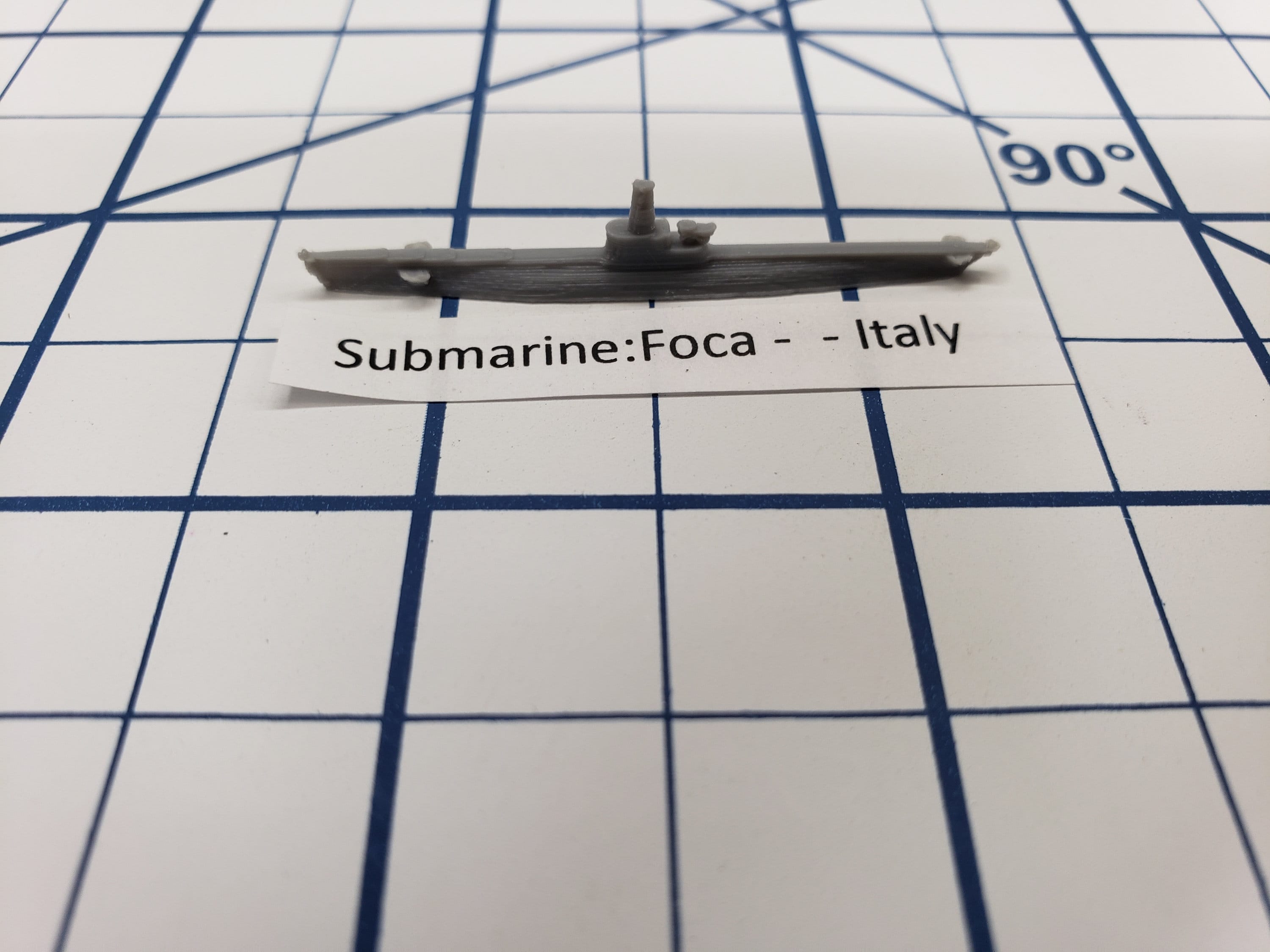 Submarine - Foca - Italian Navy - Wargaming - Axis and Allies - Naval Miniature - Tabletop Games - Warships