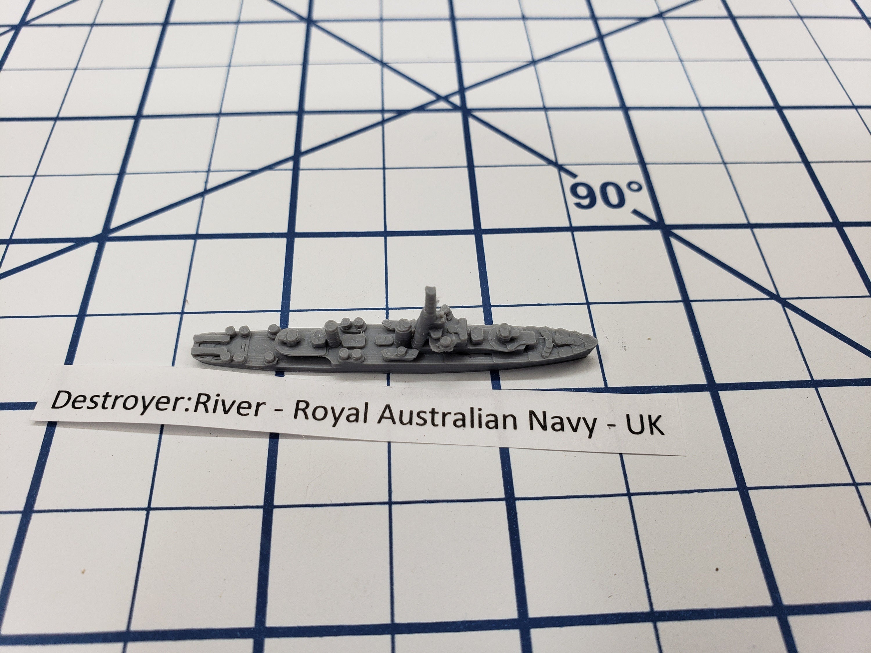 Destroyer - River Class - Royal Australian Navy - Wargaming - Axis and Allies - Naval Miniature - Tabletop Games - Warships