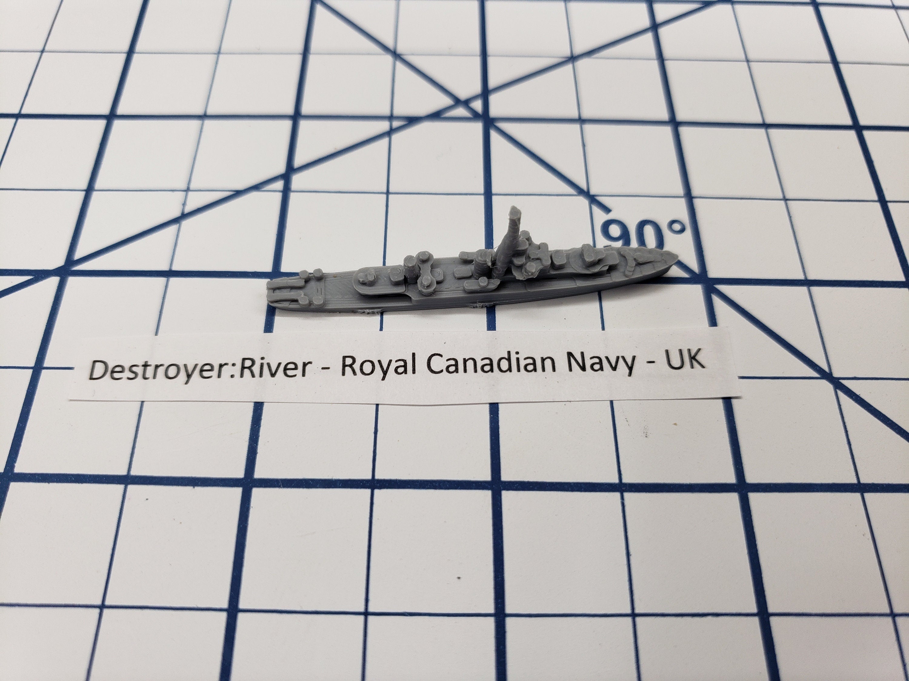 Destroyer - River Class - Royal Canadian Navy - Wargaming - Axis and Allies - Naval Miniature - Tabletop Games - Warships