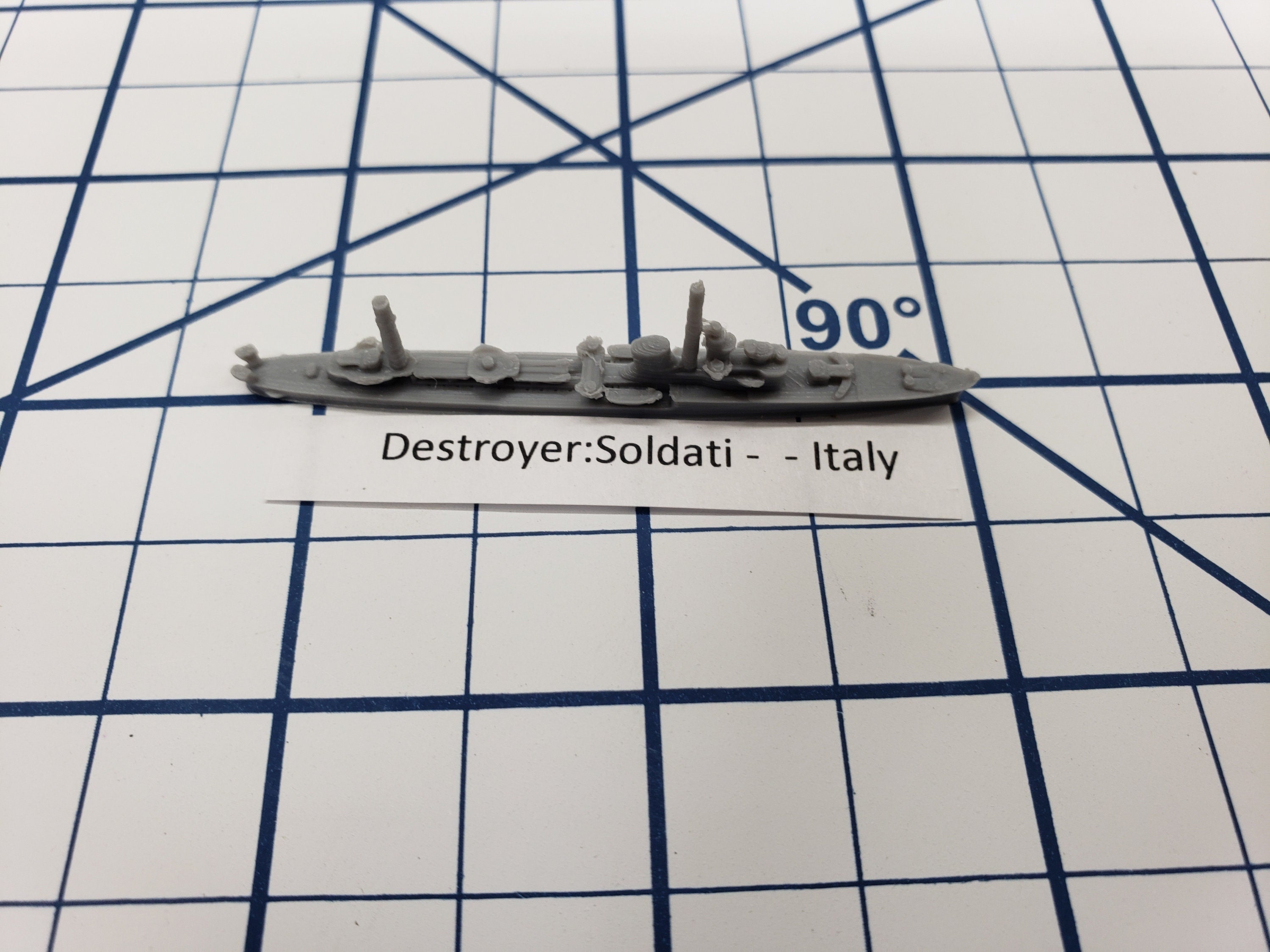 Destroyer - Soldati Class - Italian Navy - Wargaming - Axis and Allies - Naval Miniature - Tabletop Games - Warships