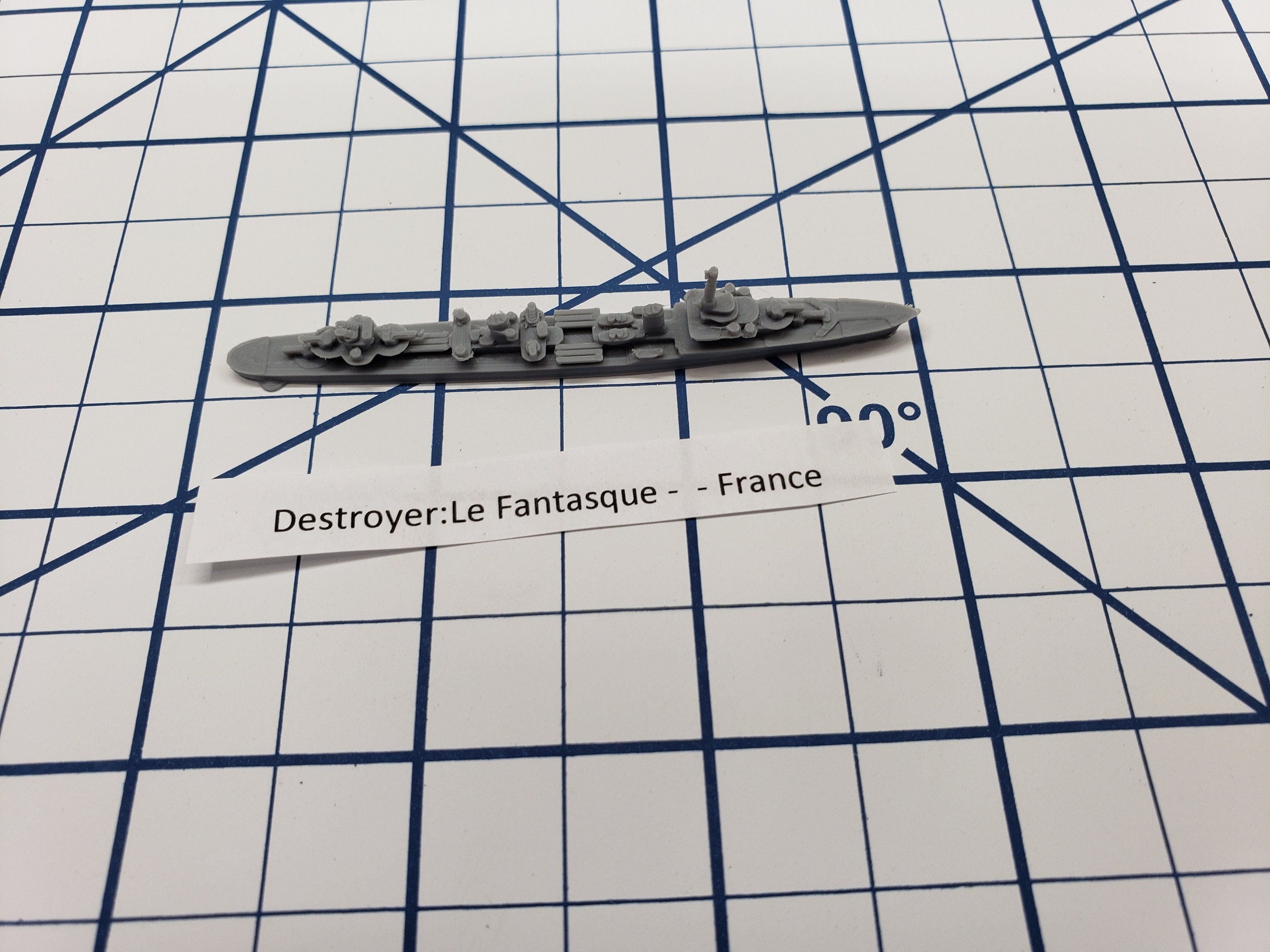 Destroyer - Le Fantasque Class - French Navy - Wargaming - Axis and Allies - Naval Miniature - Tabletop Games - Warships