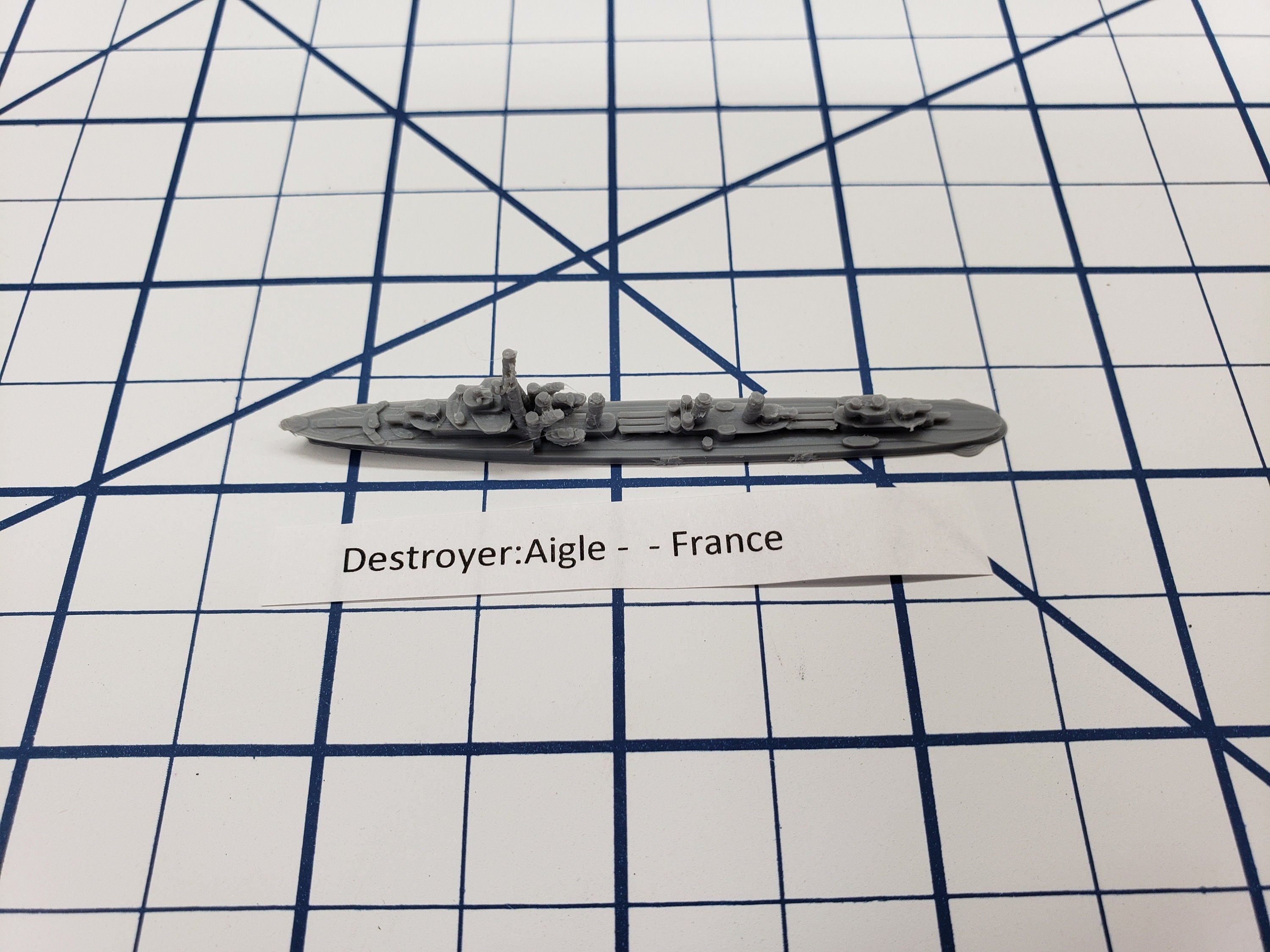Destroyer - Aigle Class - French Navy - Wargaming - Axis and Allies - Naval Miniature - Tabletop Games - Warships