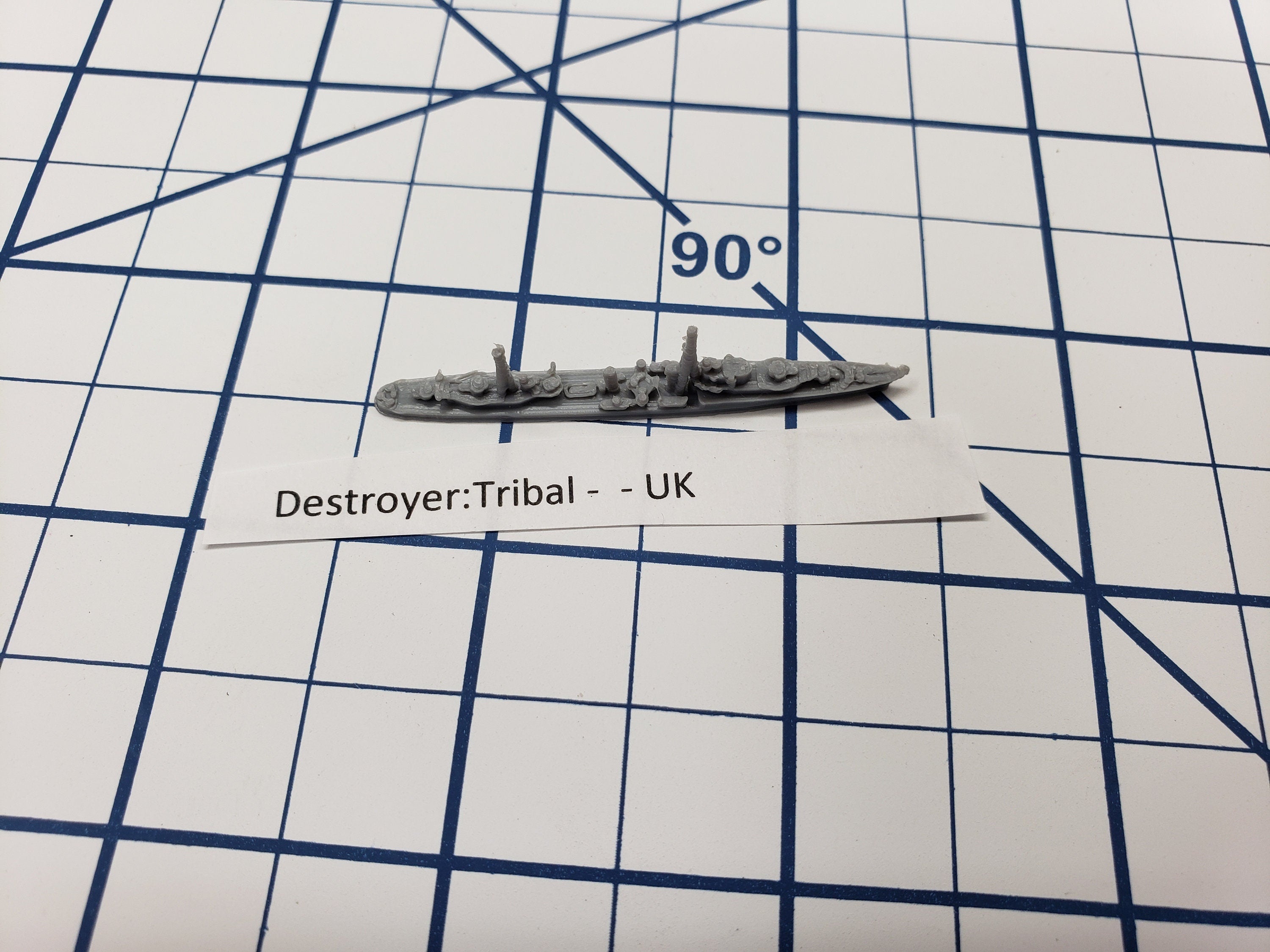 Destroyer - Tribal Class - Royal Navy - Wargaming - Axis and Allies - Naval Miniature - Tabletop Games - Warships