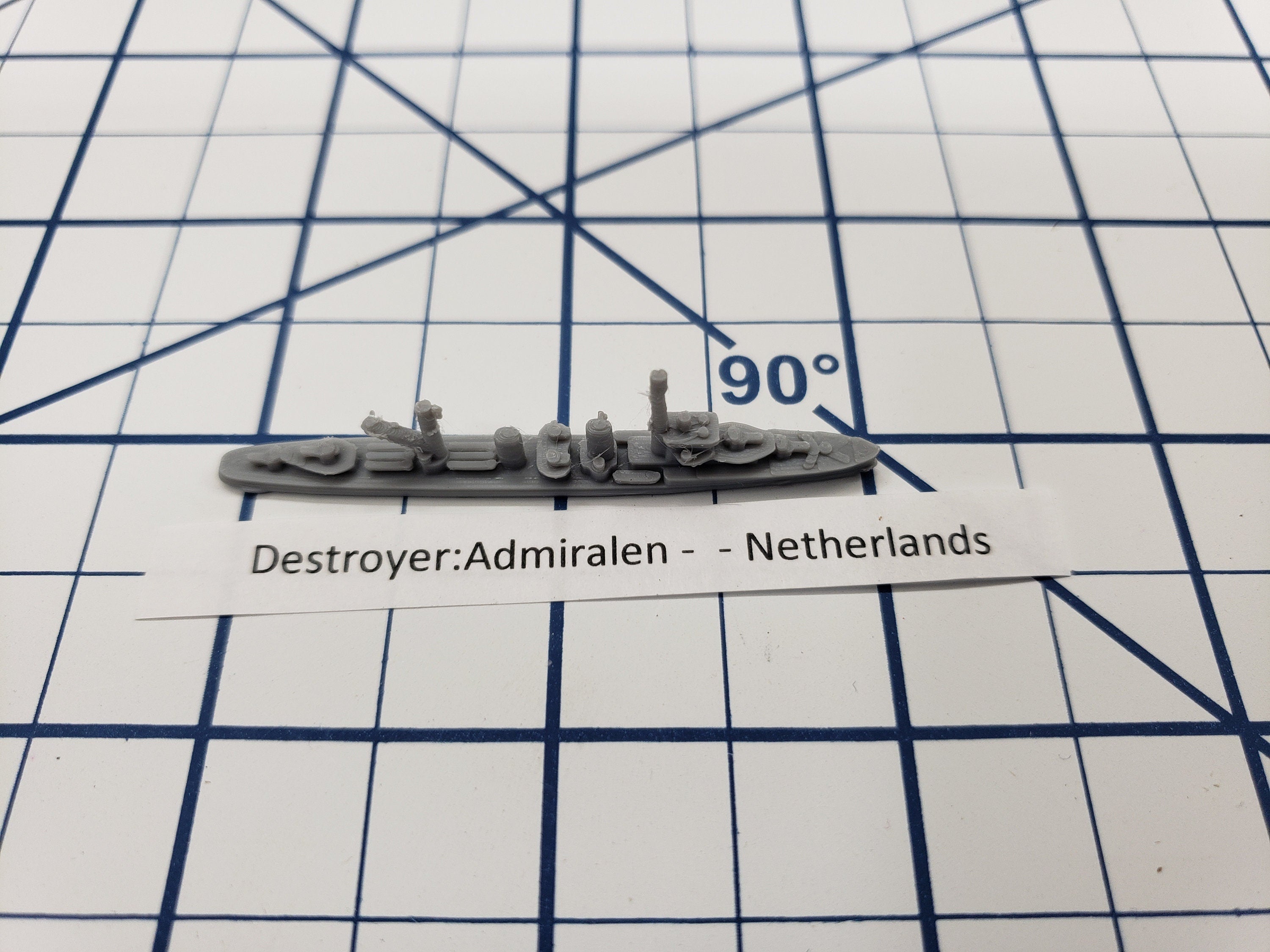 Destroyer - Admiralen Class - Netherlands - Wargaming - Axis and Allies - Naval Miniature - Tabletop Games - Warships