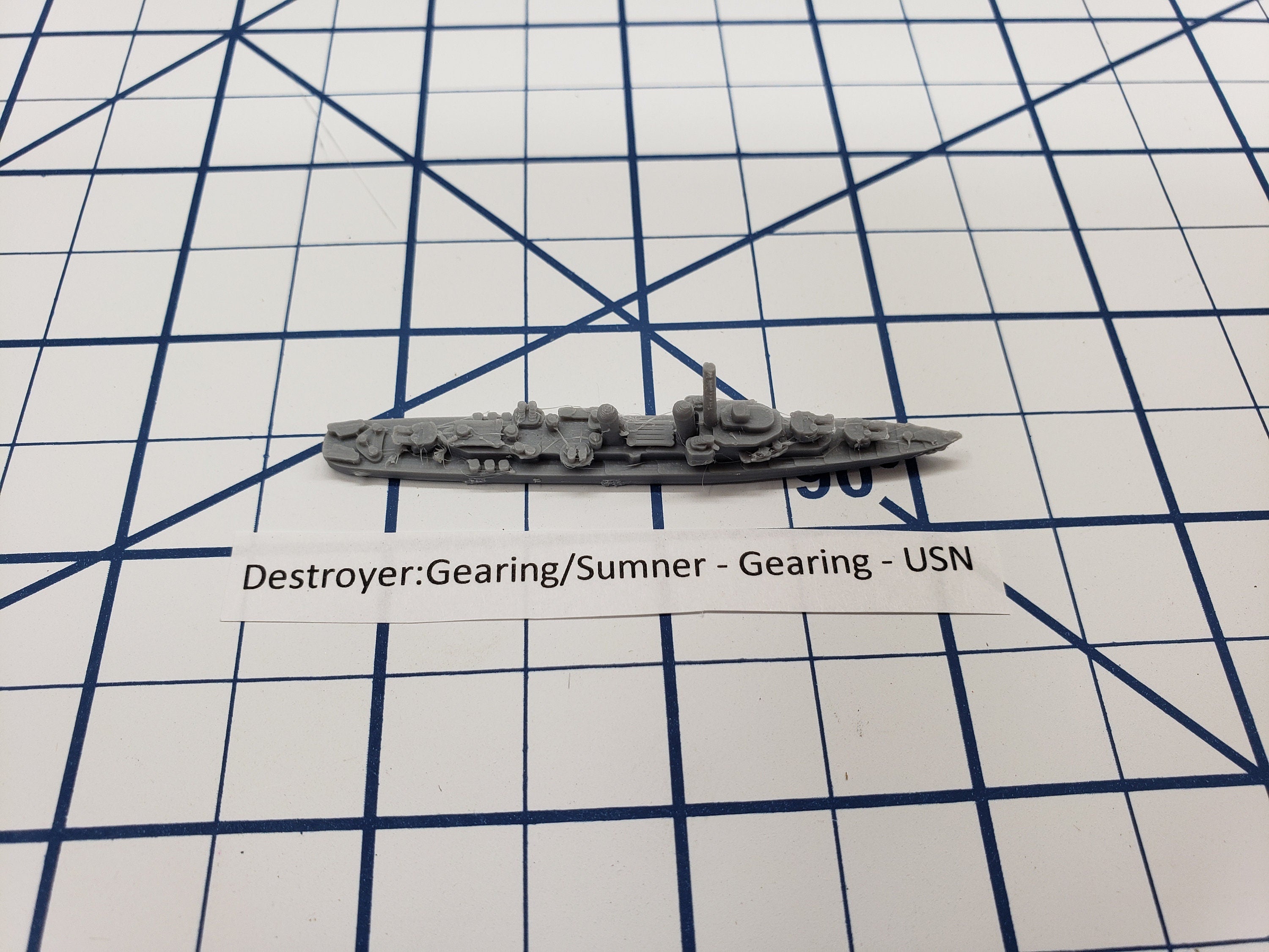 Destroyer - Gearing Class - USN - Wargaming - Axis and Allies - Naval Miniature - Tabletop Games - Warships