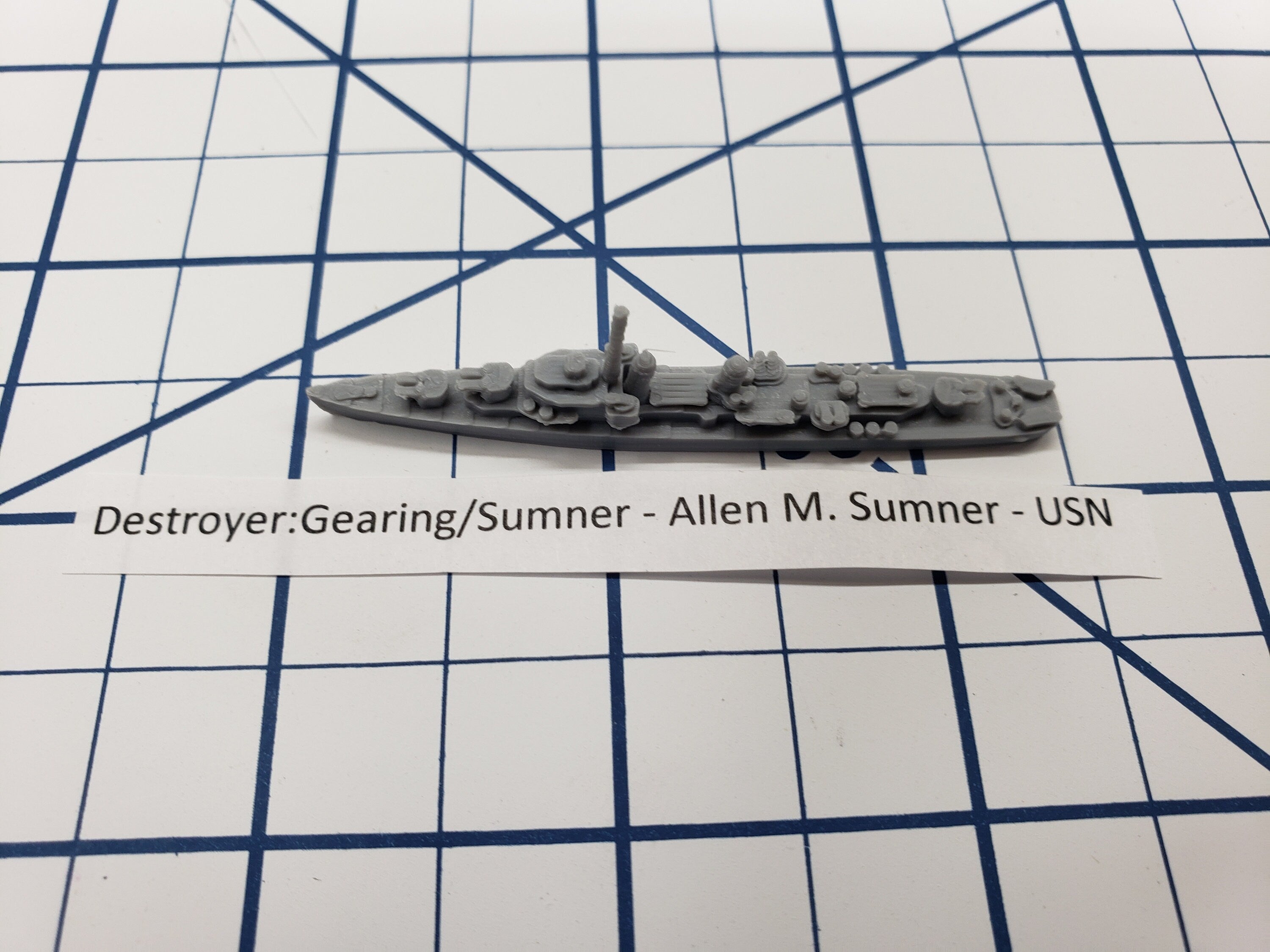 Destroyer - USS Allen M. Sumner - USN - Wargaming - Axis and Allies - Naval Miniature - Tabletop Games - Warships