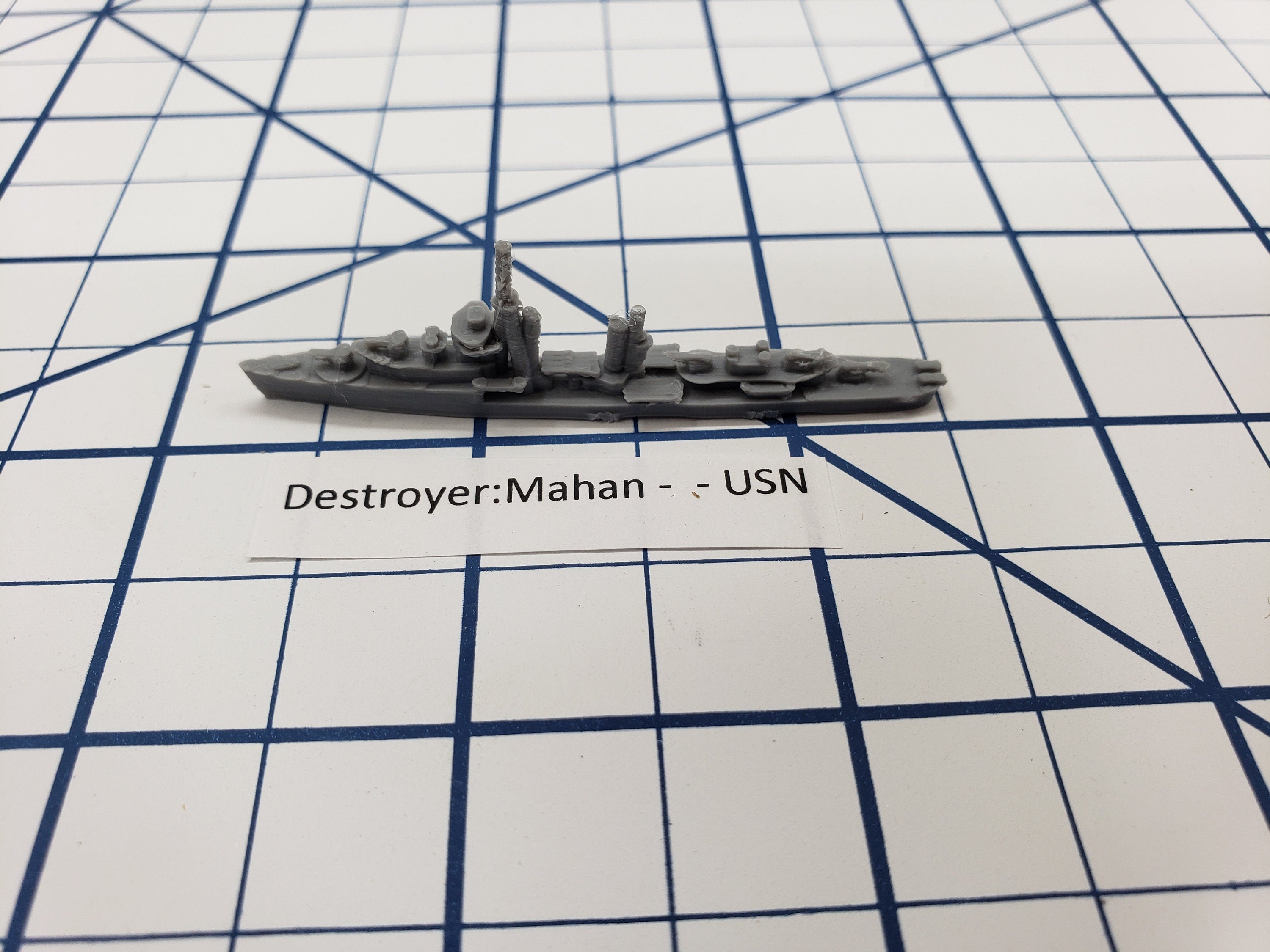 Destroyer - Mahan Class - USN - Wargaming - Axis and Allies - Naval Miniature - Tabletop Games - Warships