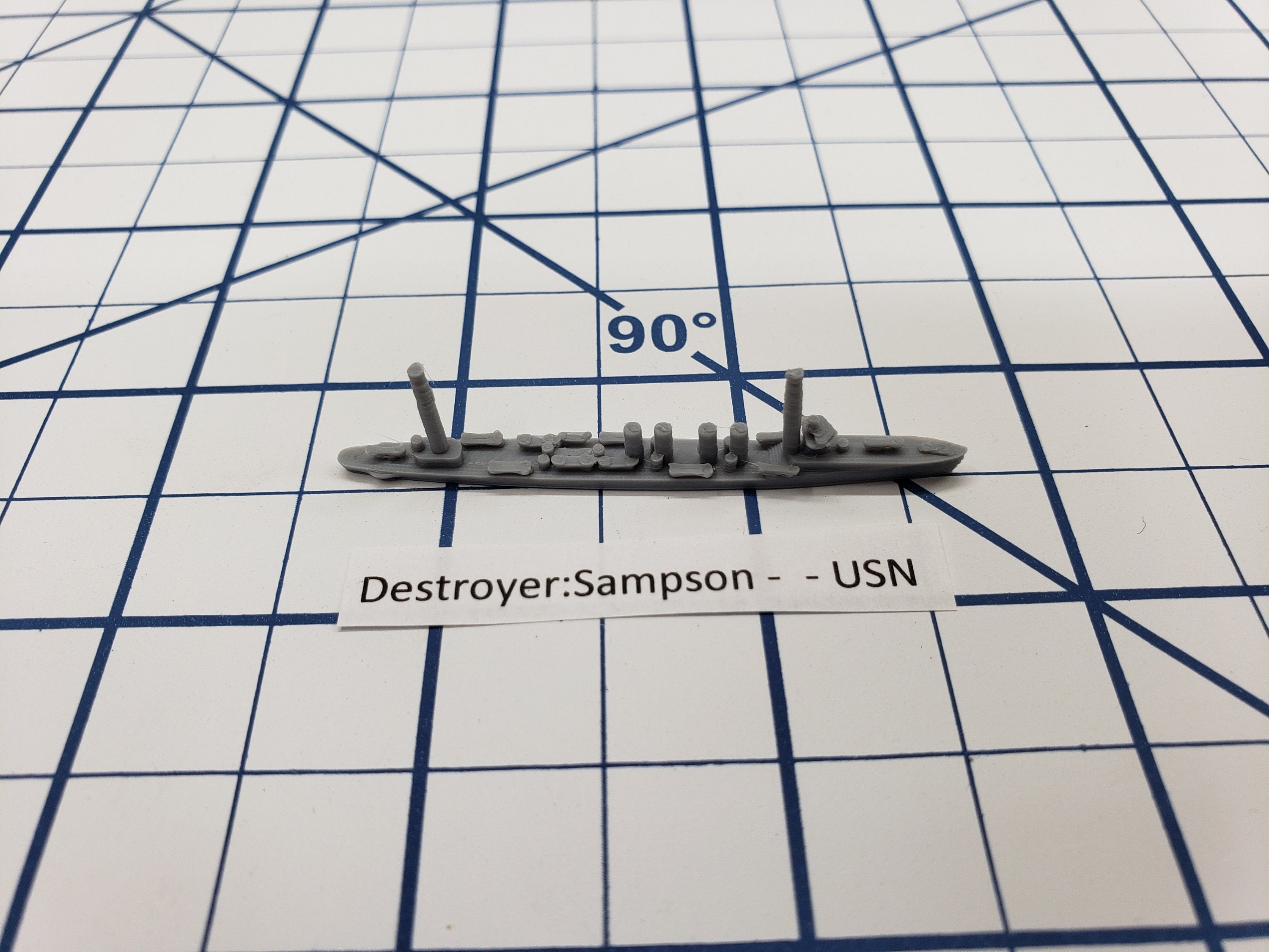 Destroyer - Sampson Class - USN - Wargaming - Axis and Allies - Naval Miniature - Tabletop Games - Warships