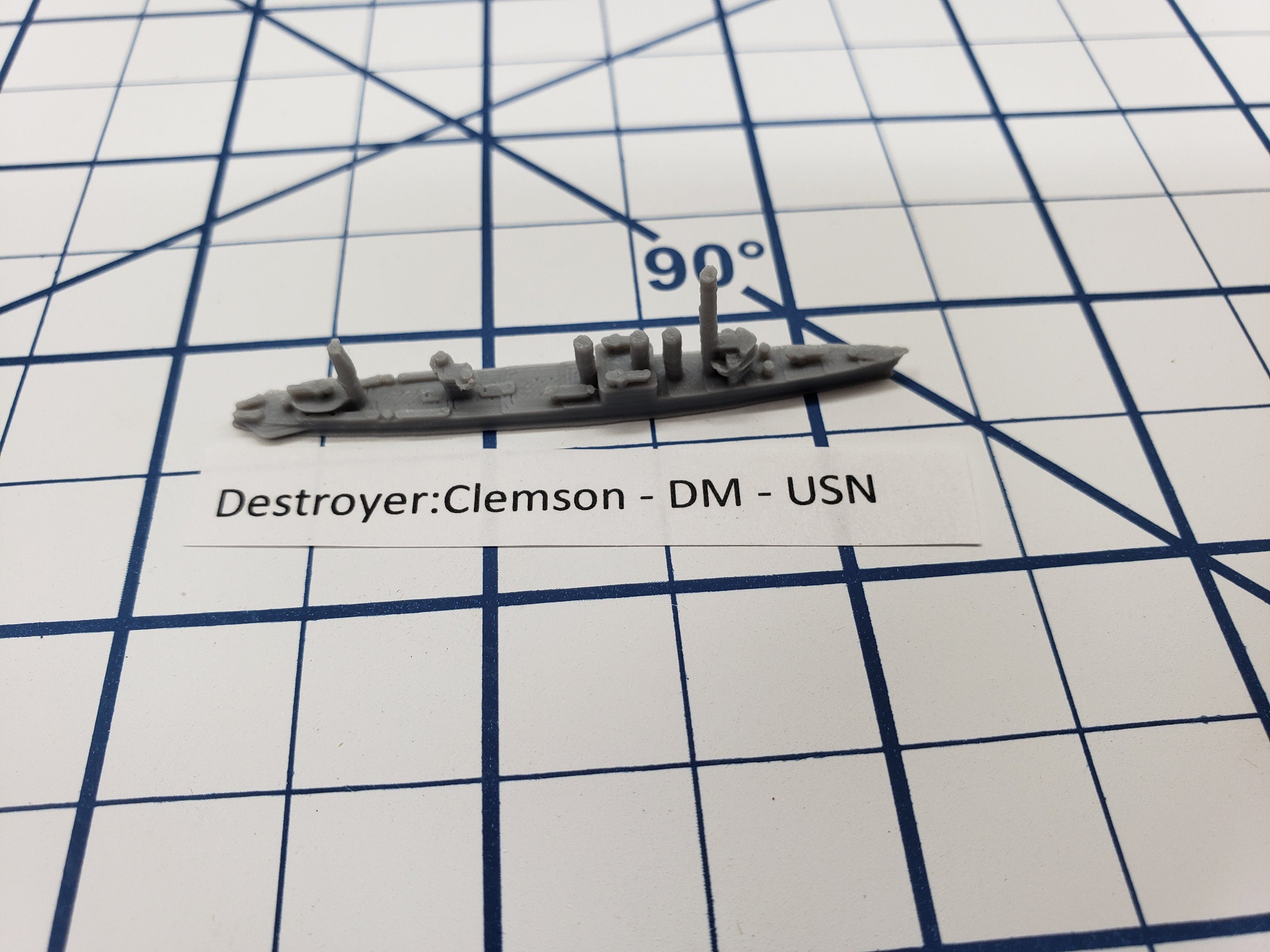 Destroyer - Mine Layer - Clemson Class - USN - Wargaming - Axis and Allies - Naval Miniature - Tabletop Games - Warships