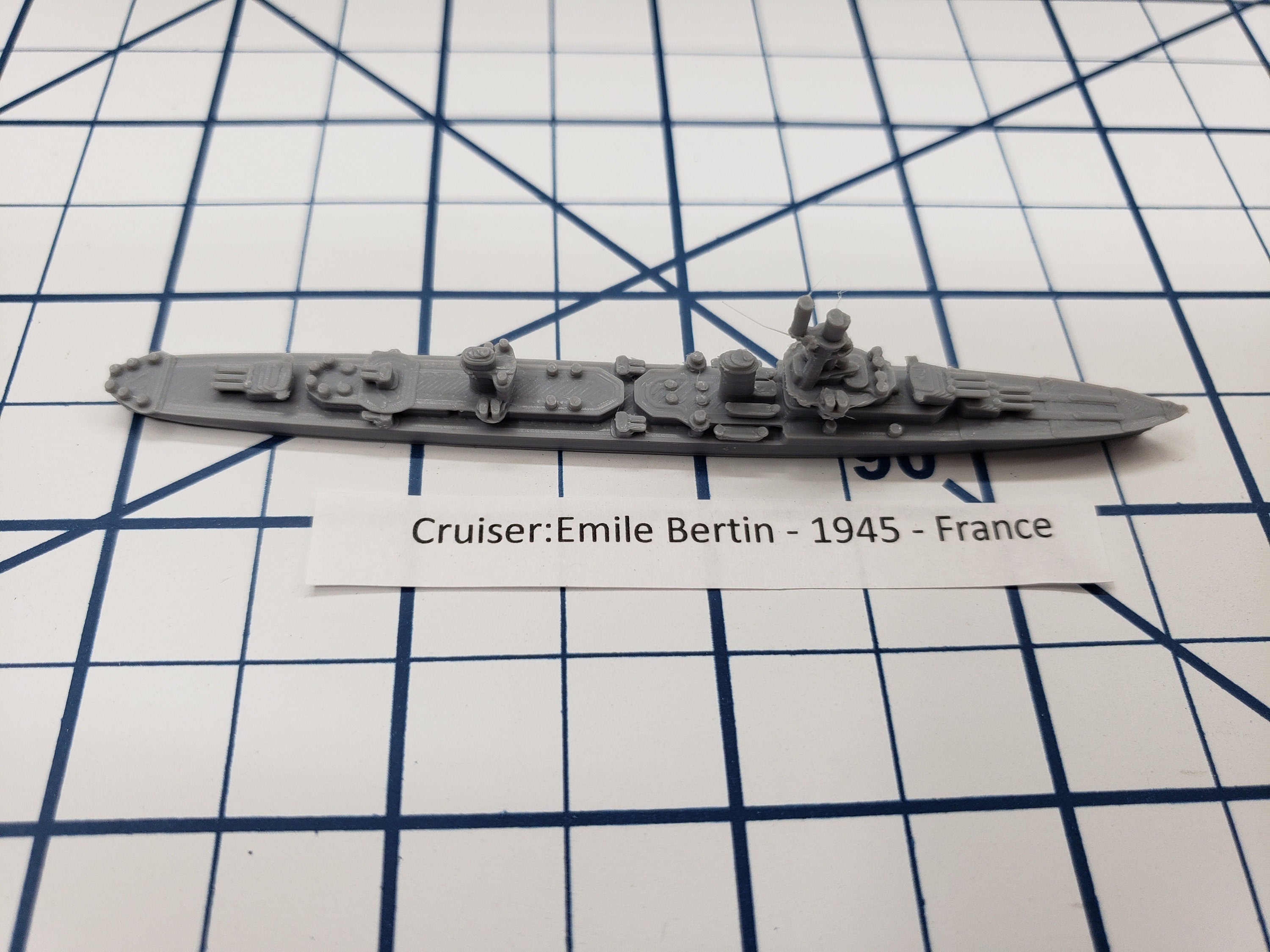 Cruiser - Emile Bertin - French Navy - Wargaming - Axis and Allies - Naval Miniature - Tabletop Games - Warships