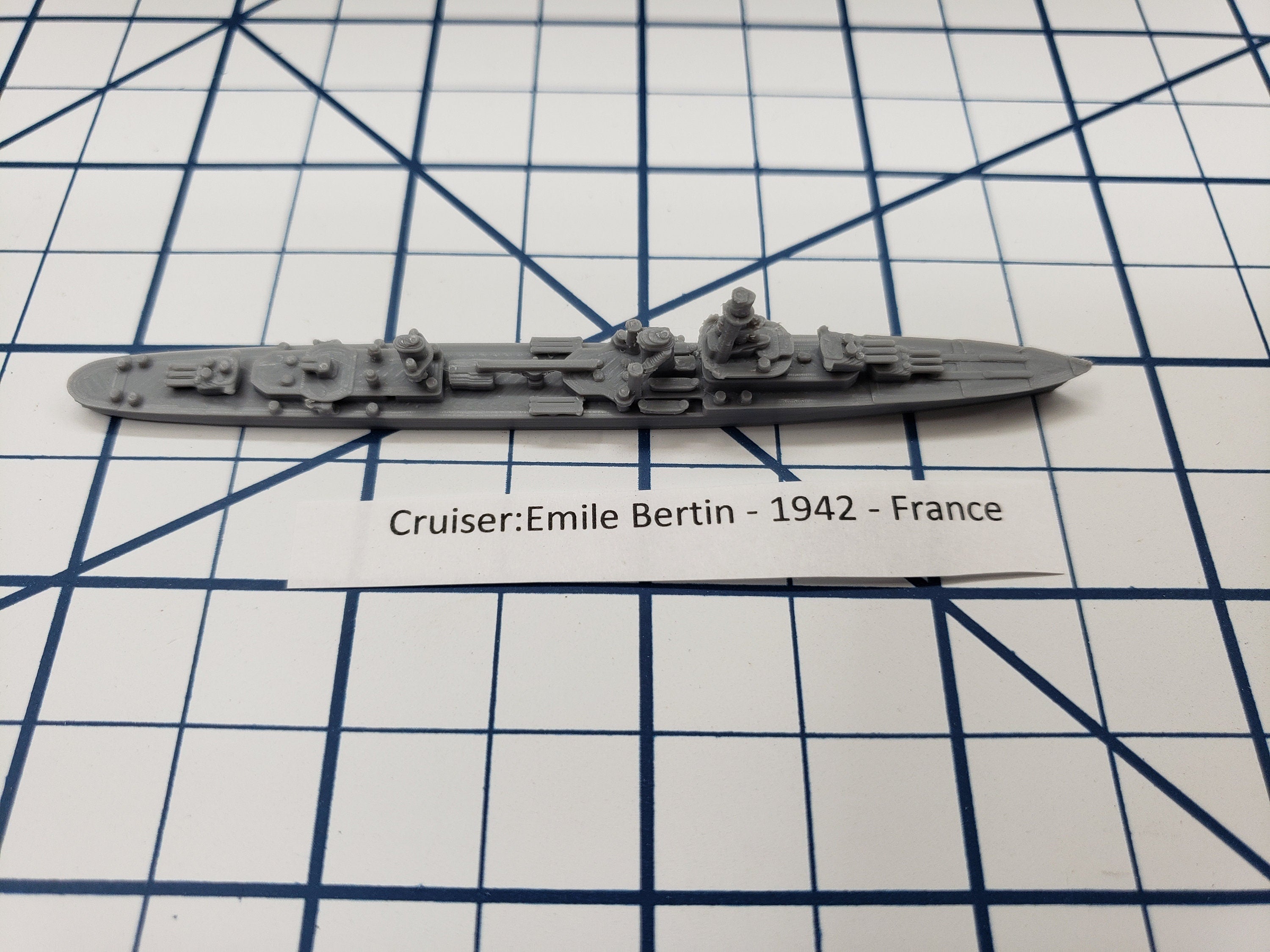 Cruiser - Emile Bertin - French Navy - Wargaming - Axis and Allies - Naval Miniature - Tabletop Games - Warships