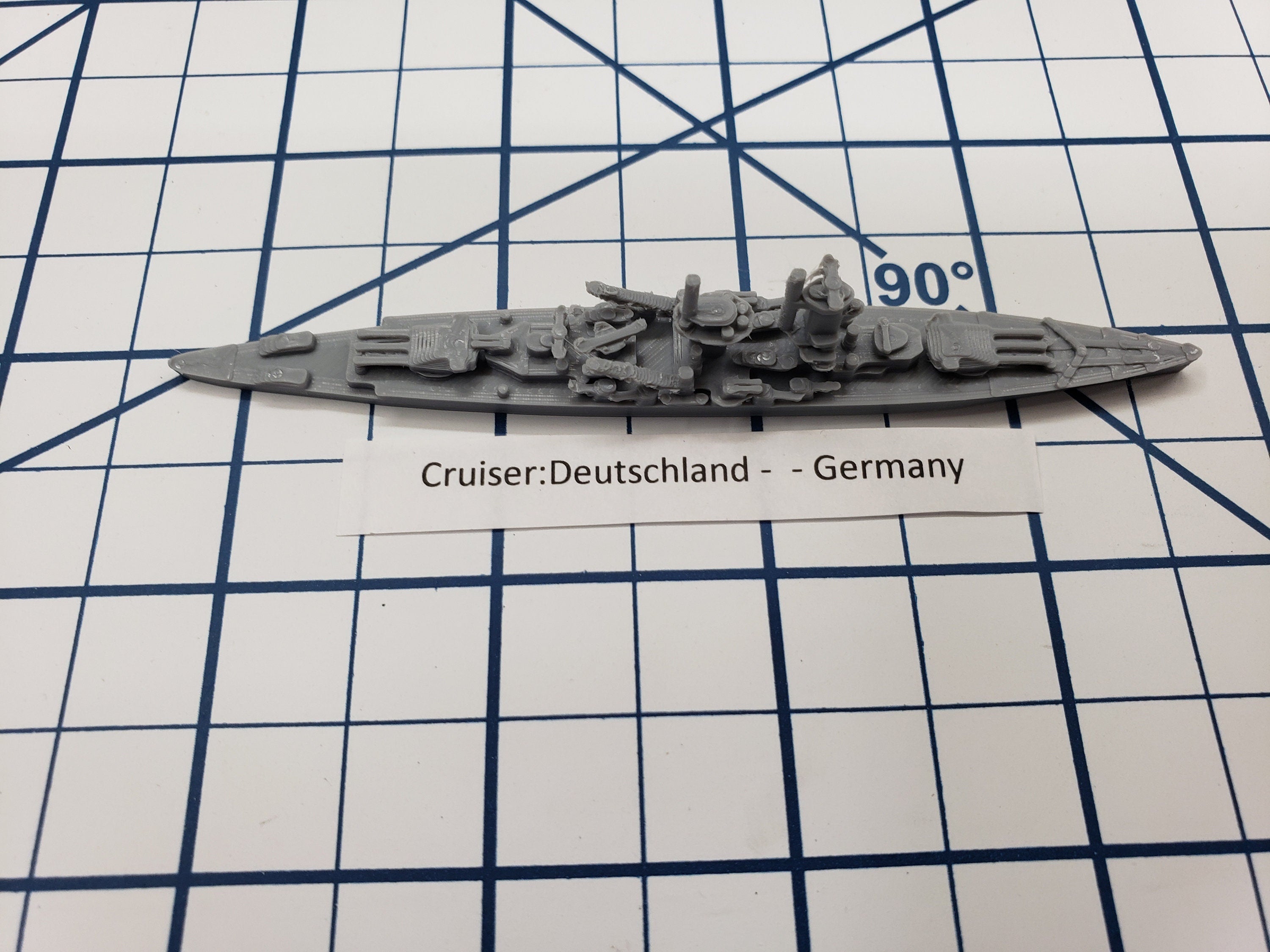 Cruiser - Deutschland - German Navy - Wargaming - Axis and Allies - Naval Miniature - Tabletop Games - Warships
