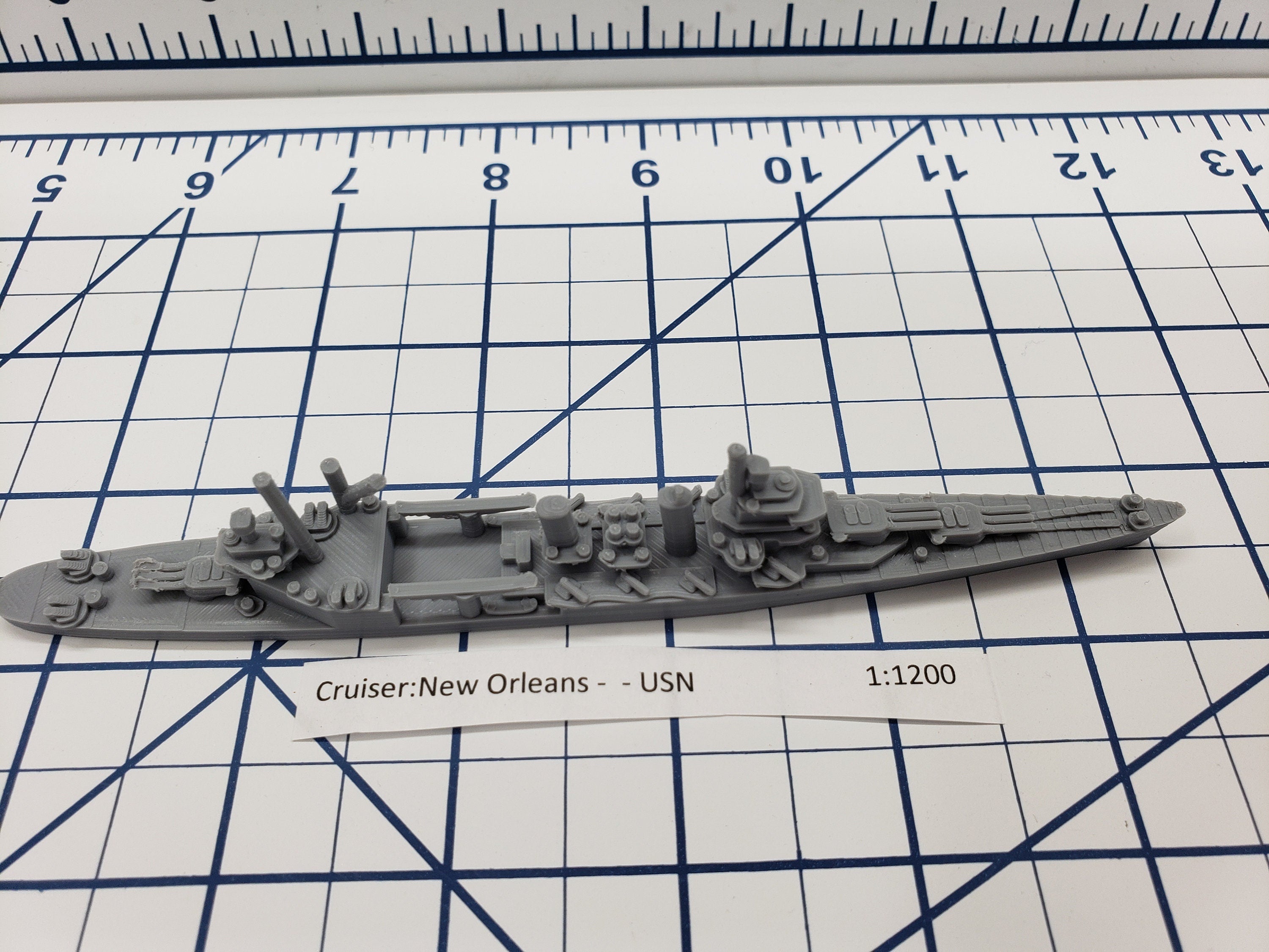 Cruiser - New Orleans - USN - Wargaming - Axis and Allies - Naval Miniature - Tabletop Games - Warships