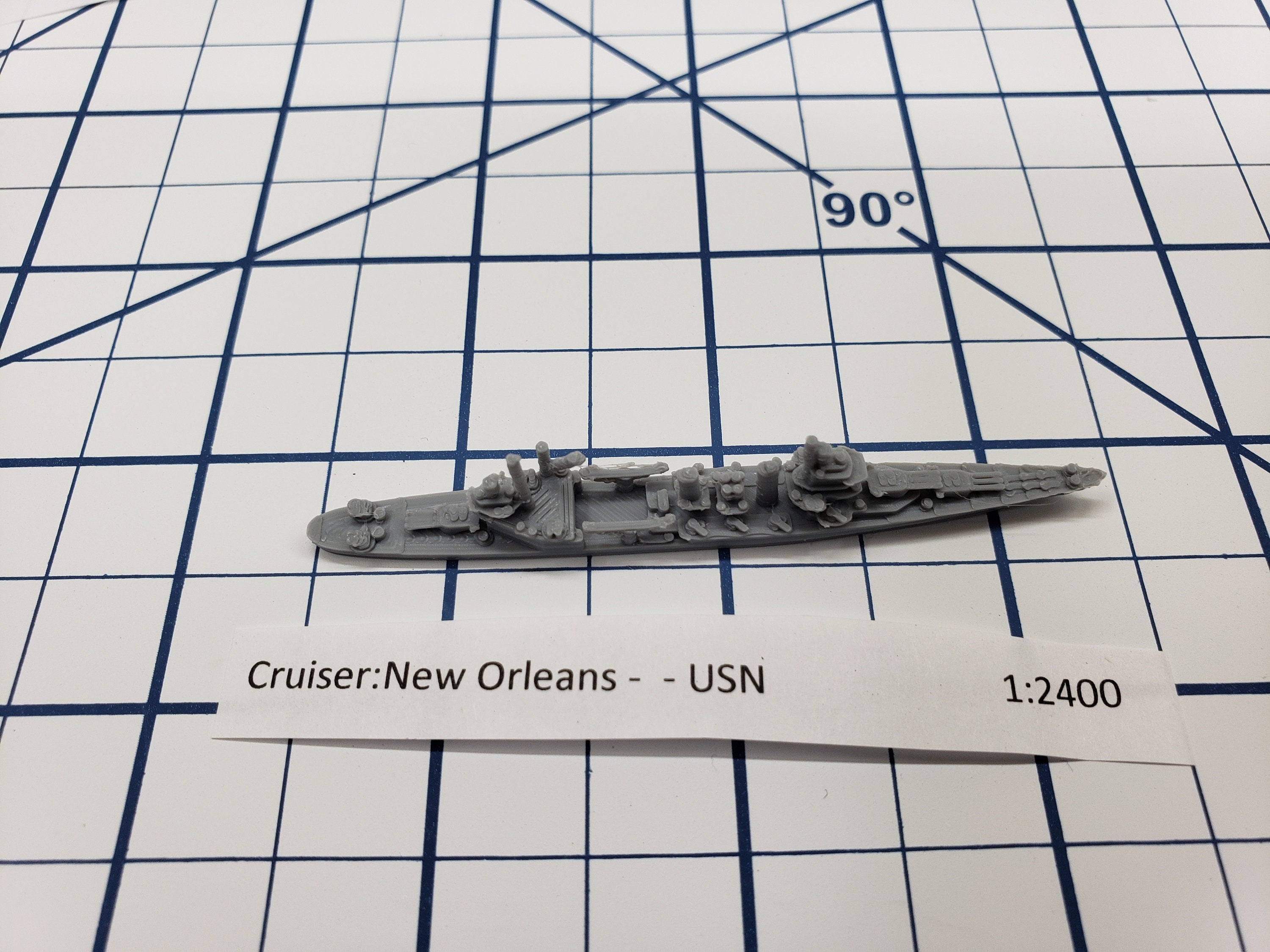 Cruiser - New Orleans - USN - Wargaming - Axis and Allies - Naval Miniature - Tabletop Games - Warships