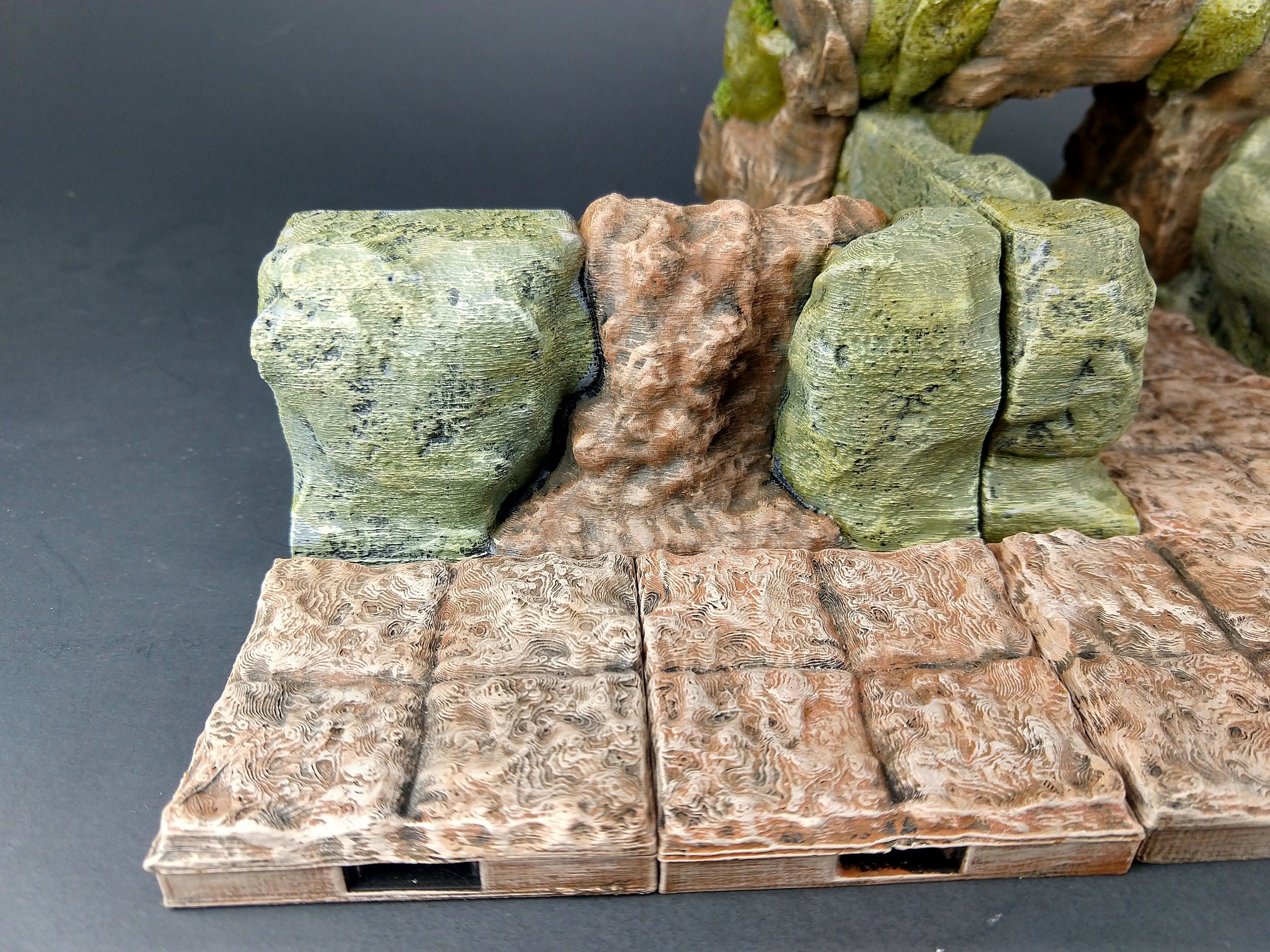 Dry Cave Wall Tiles - OpenLock or DragonLock - Openforge - DND - Pathfinder - Dungeons & Dragons - RPG - Tabletop - 28 mm / 1"