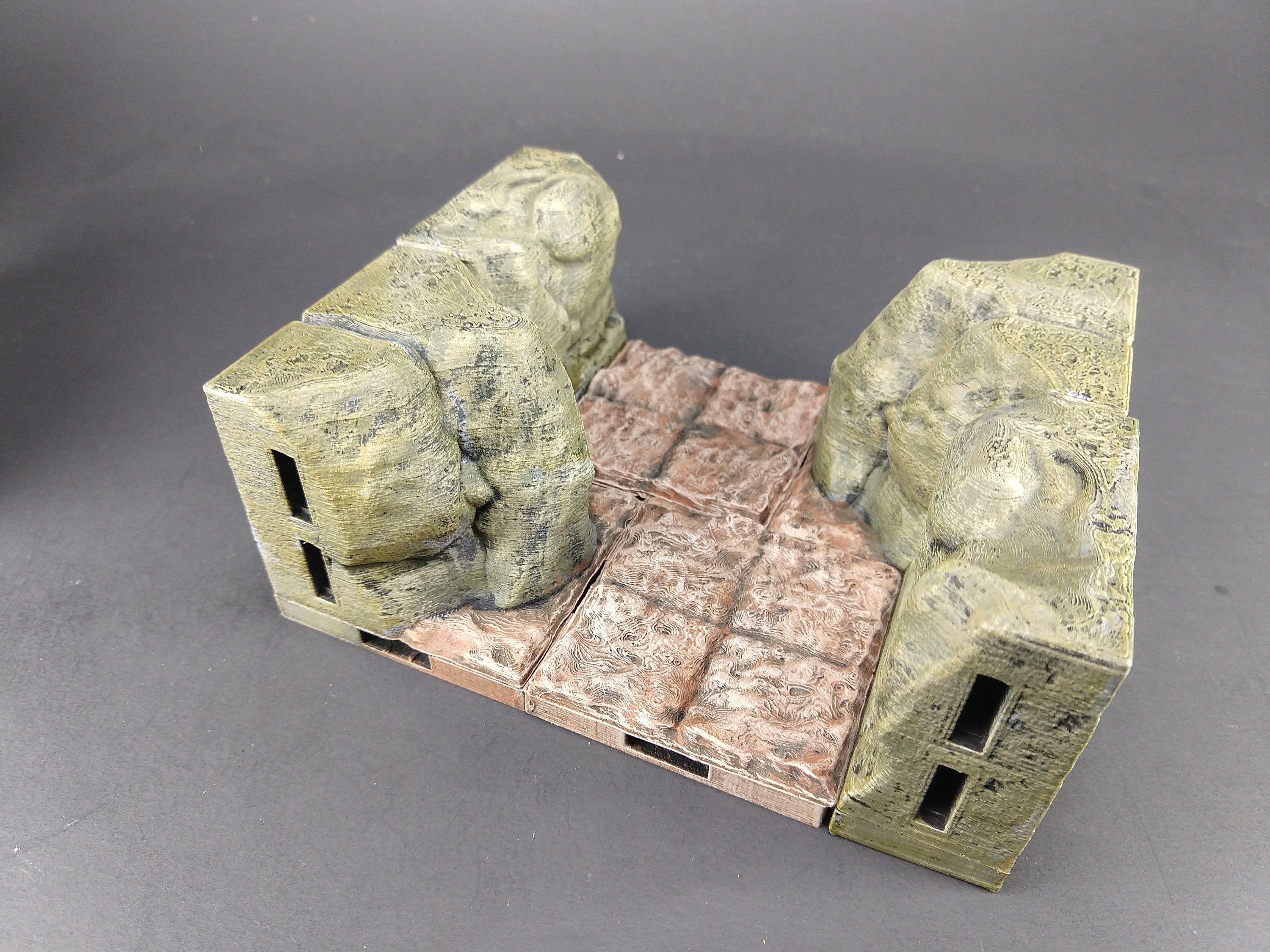 Dry Cave Wall Tiles - OpenLock or DragonLock - Openforge - DND - Pathfinder - Dungeons & Dragons - RPG - Tabletop - 28 mm / 1"