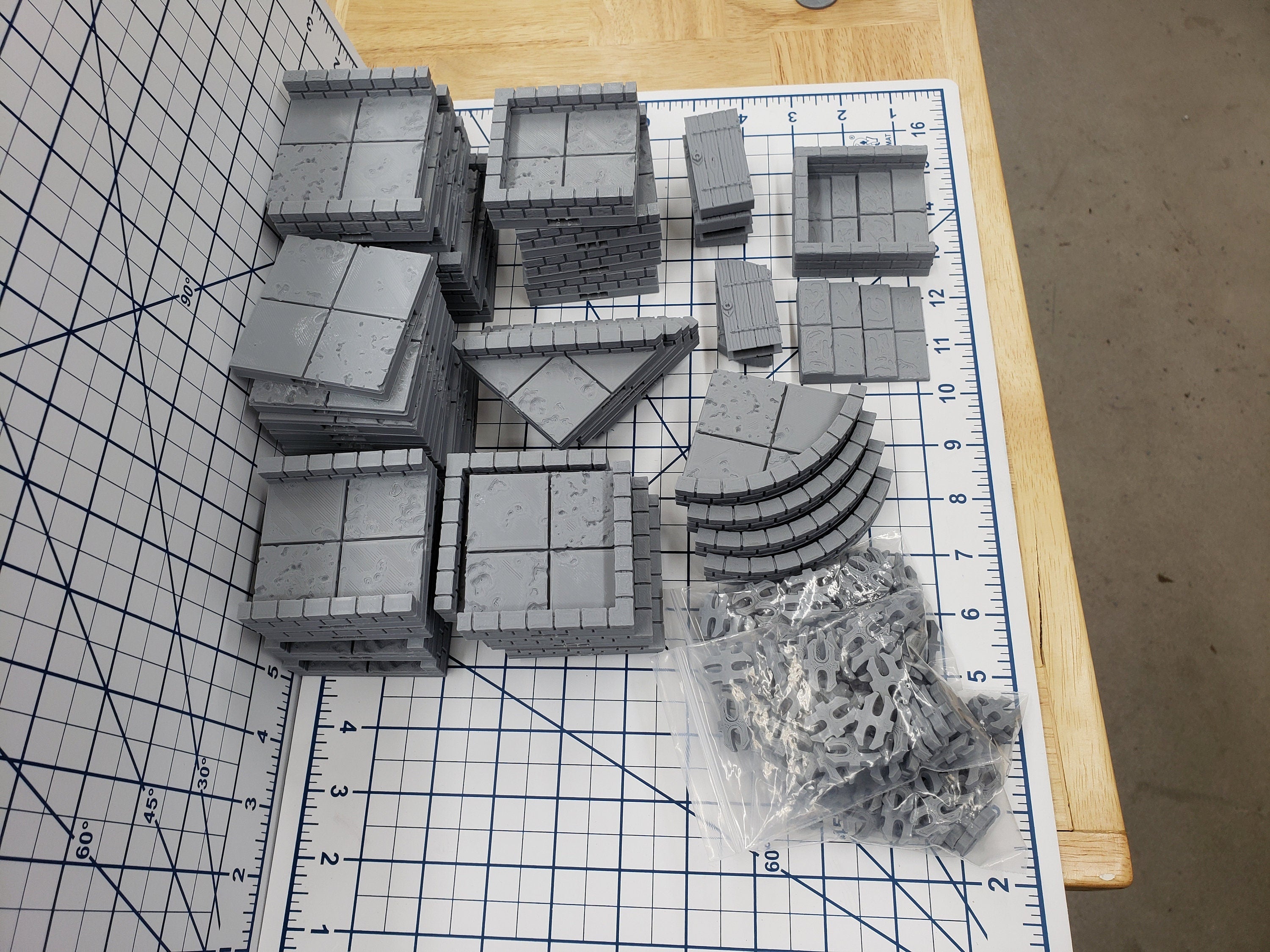 True Tiles - Cut Stone Starter Set 50 Tiles! - OpenLock - DND - Pathfinder - Dungeons & Dragons - Terrain - RPG - Tabletop - 28 mm / 1"