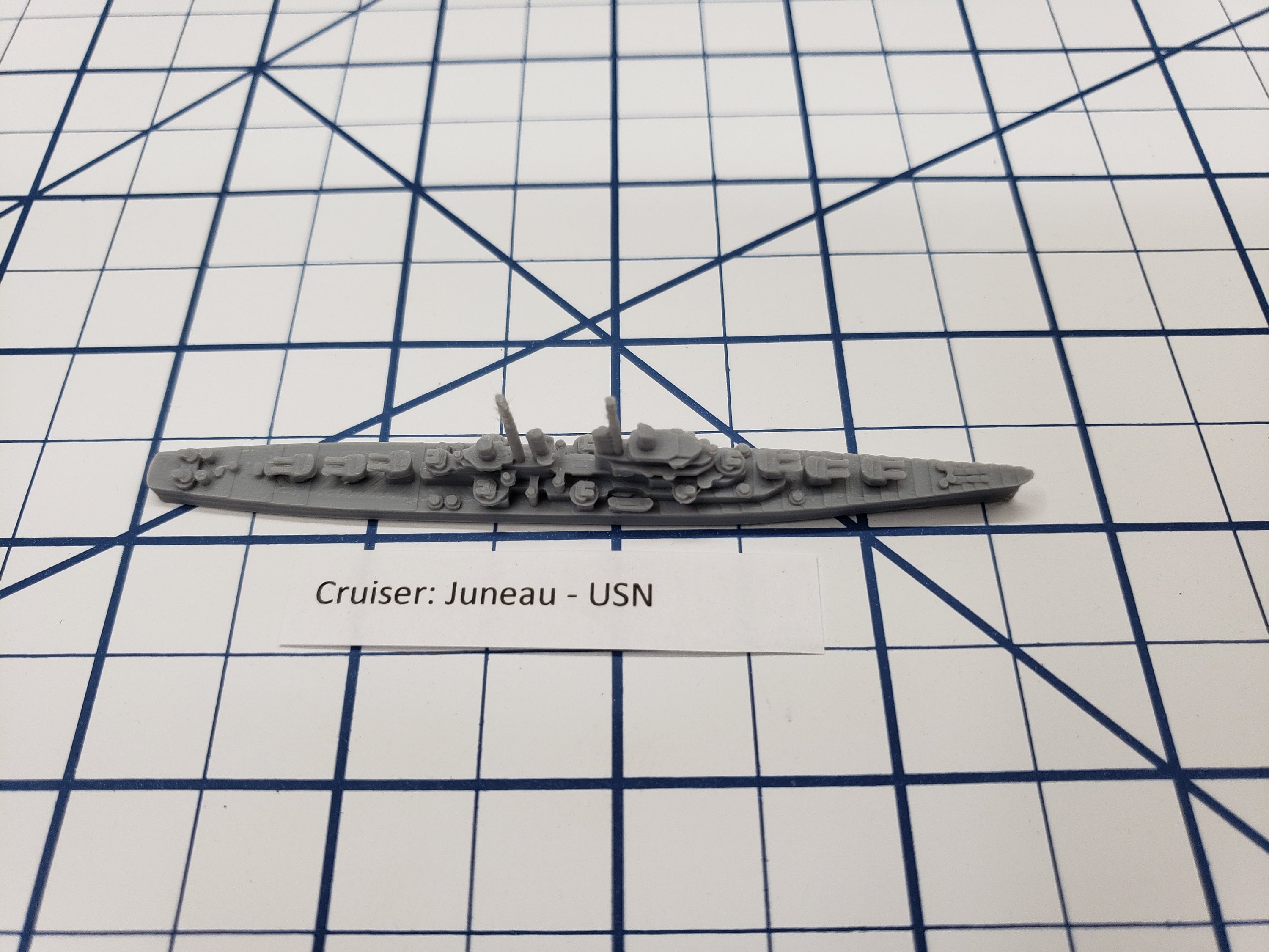 Cruiser - Juneau - USN - Wargaming - Axis and Allies - Naval Miniature - Tabletop Games - Warships