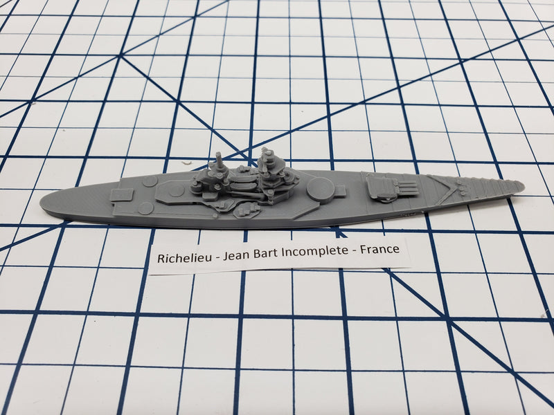 Battleship - Jean Bart - French Navy -  Wargaming - Axis and Allies - Naval Miniature - Victory at Sea - Tabletop Games - Warships