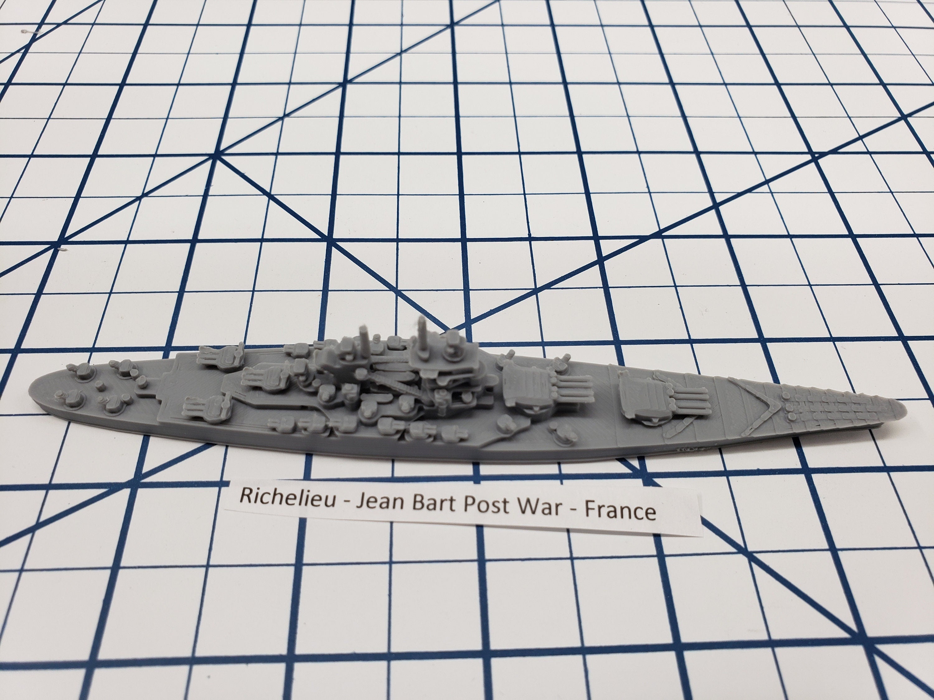Battleship - Jean Bart - French Navy - Wargaming - Axis and Allies - Naval Miniature - Tabletop Games - Warships