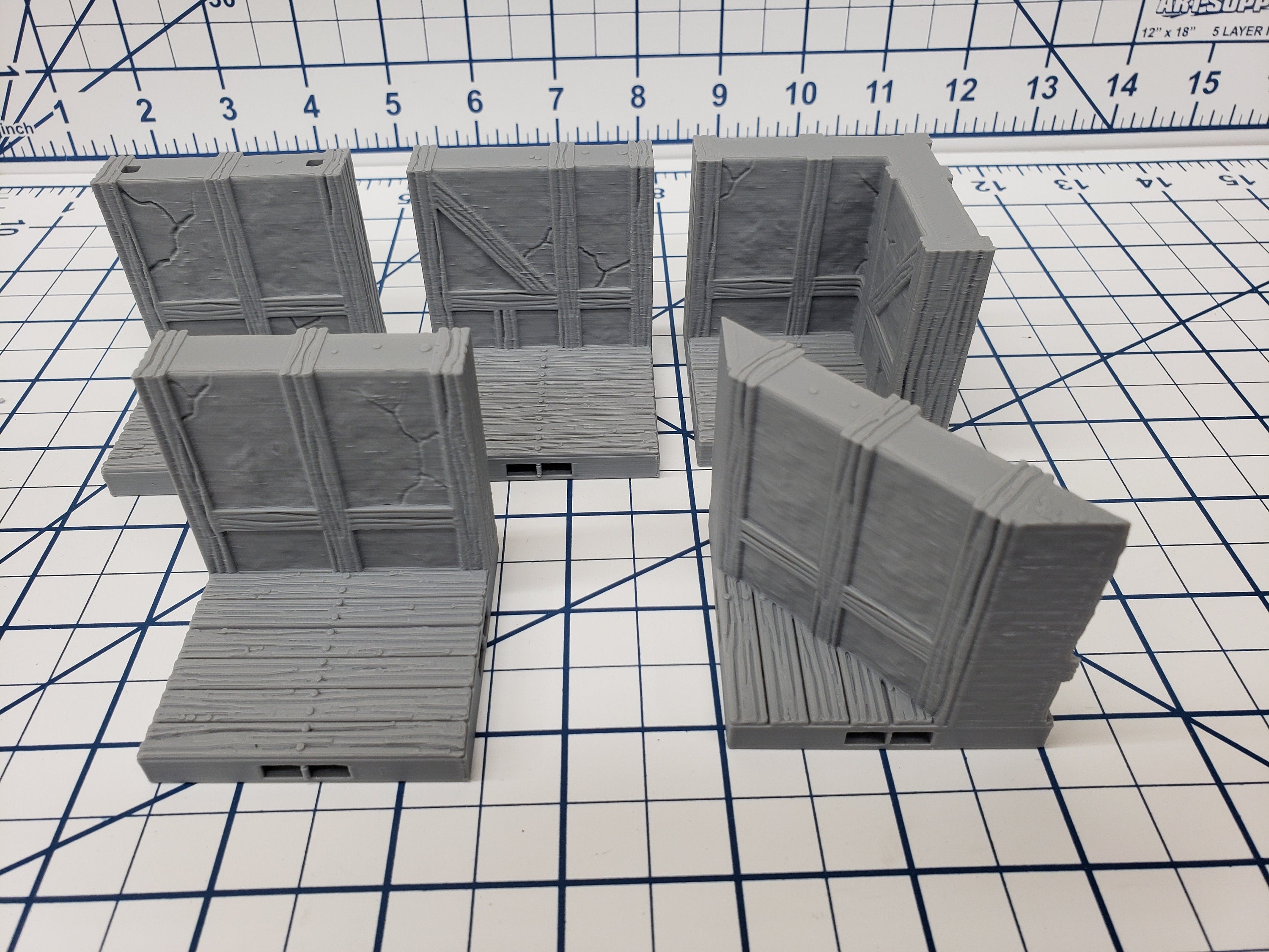 Tavern Style - Wall Tiles - DragonLock - DND - Pathfinder - RPG - Dungeon & Dragons - 28 mm / 1" - Terrain - Tabletop - Fat Dragon Games